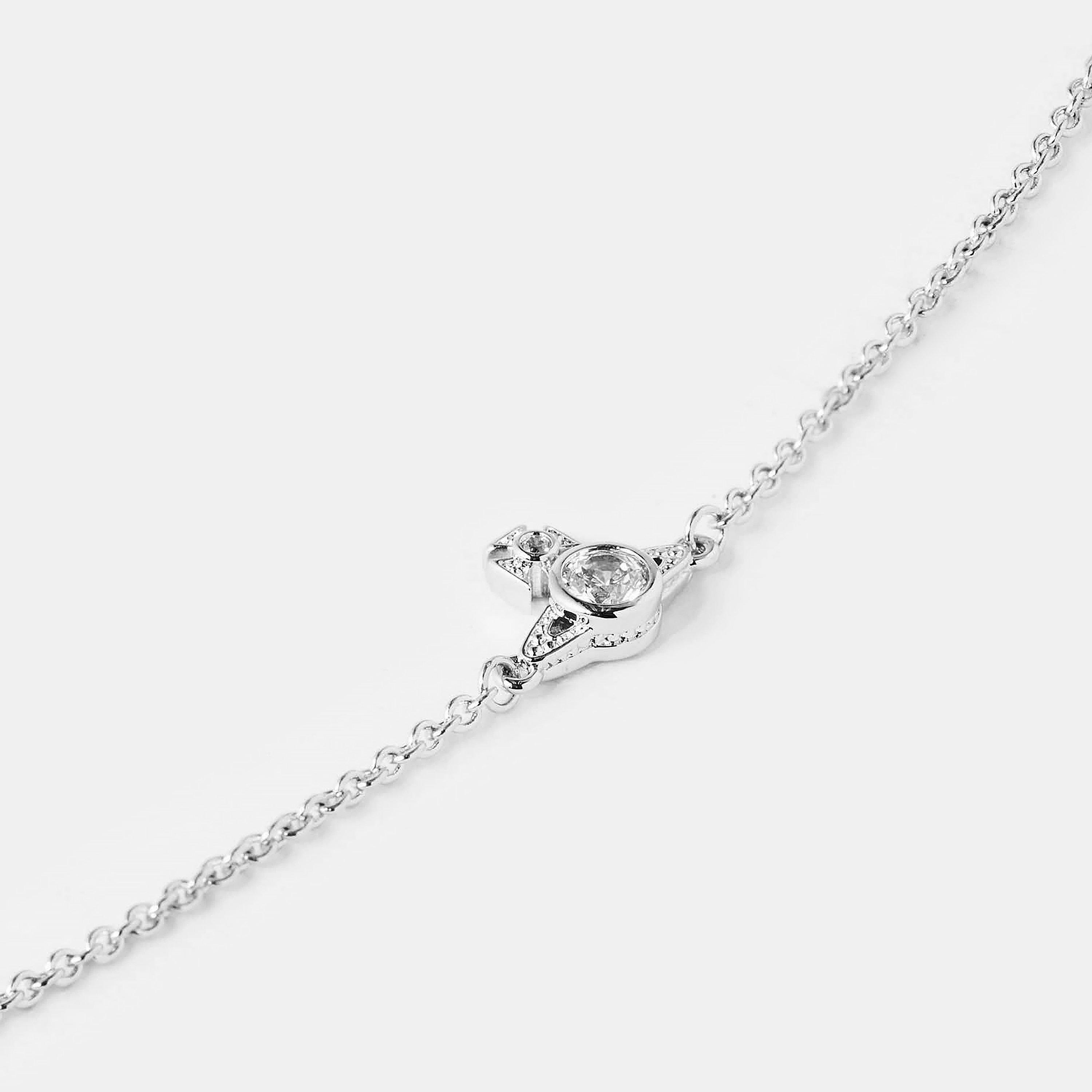 PLATINUM/WHITE - Vivienne Westwood - Women's London Orb Chain Bracelet - 2