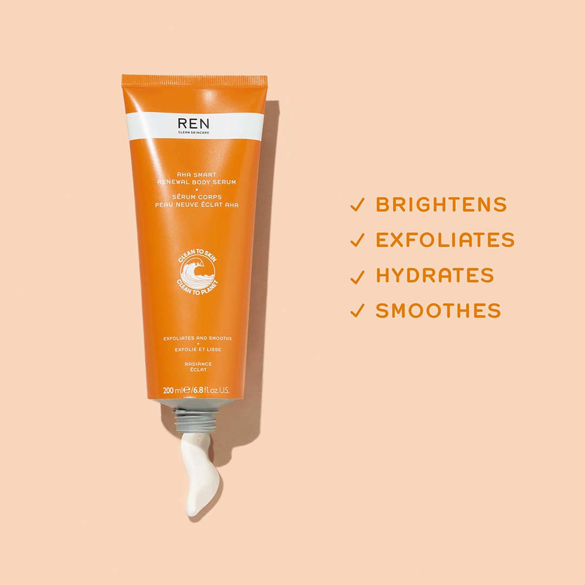 None - Ren - Clean Skincare Aha Smart Renewal Body Serum 200ml - 5