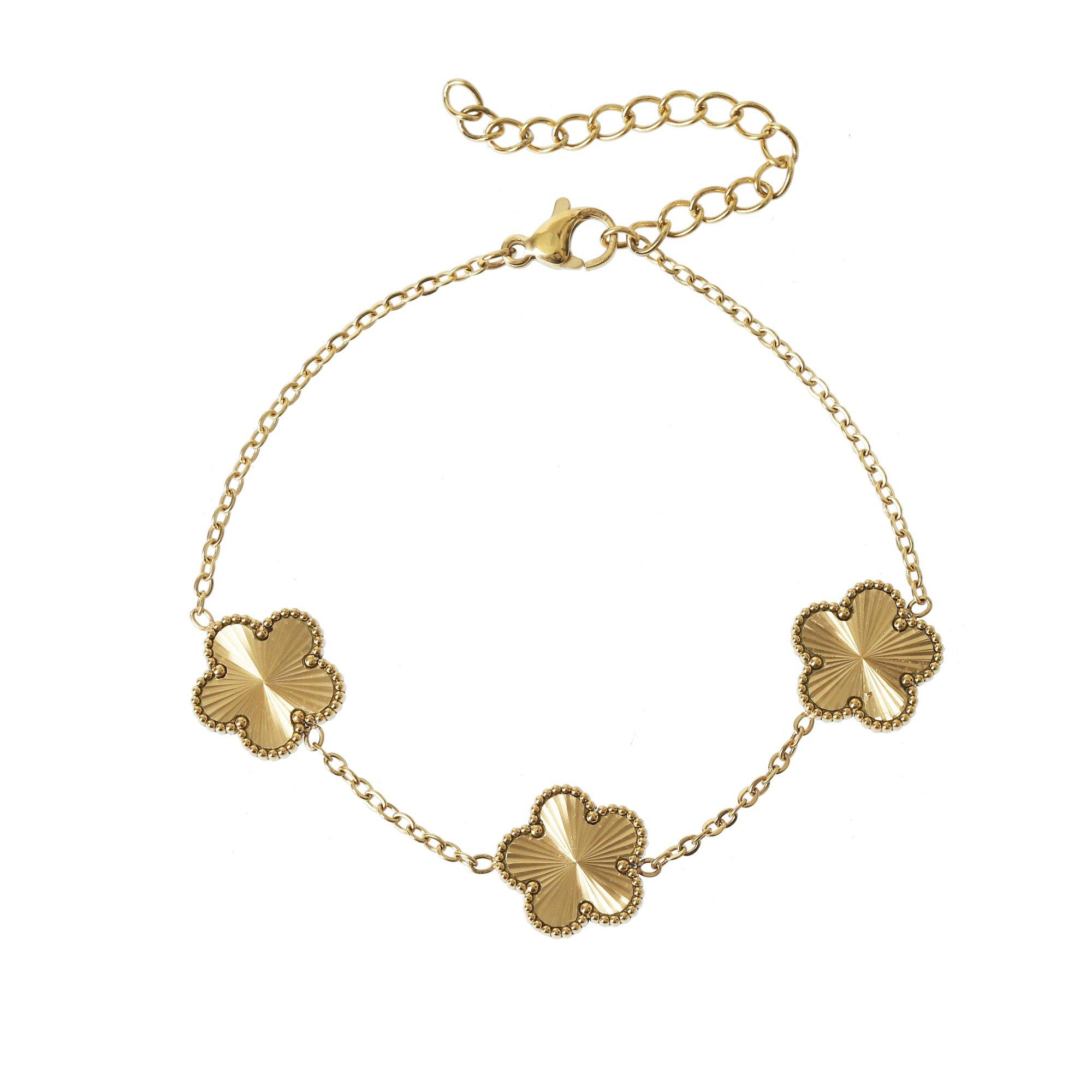 Gold - Miso - Clover Chain Bracelet - 1