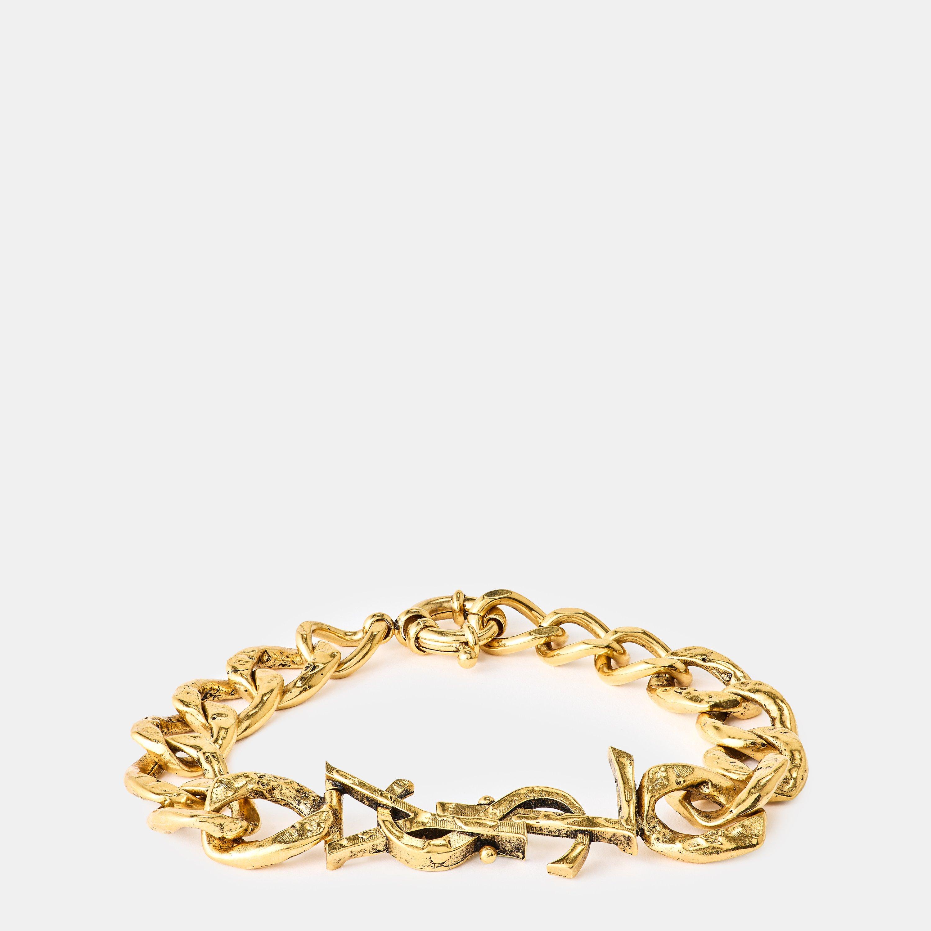 Saint Laurent Women's Cassandre Chain Bracelets - Brass Metal - Medium