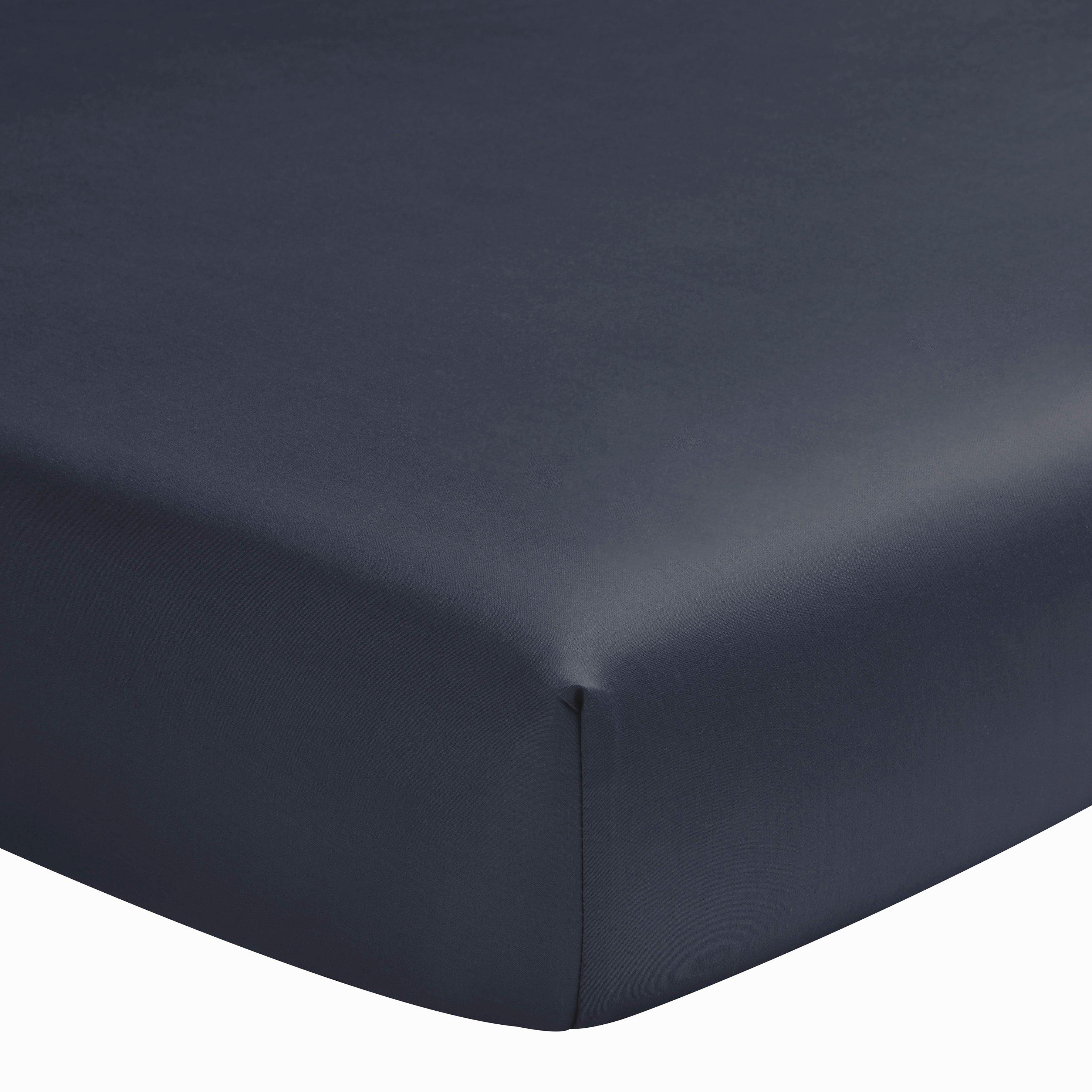 Slate Blue - Alexandre Turpault - Teophile Organic Cotton Sateen Fitted Sheet