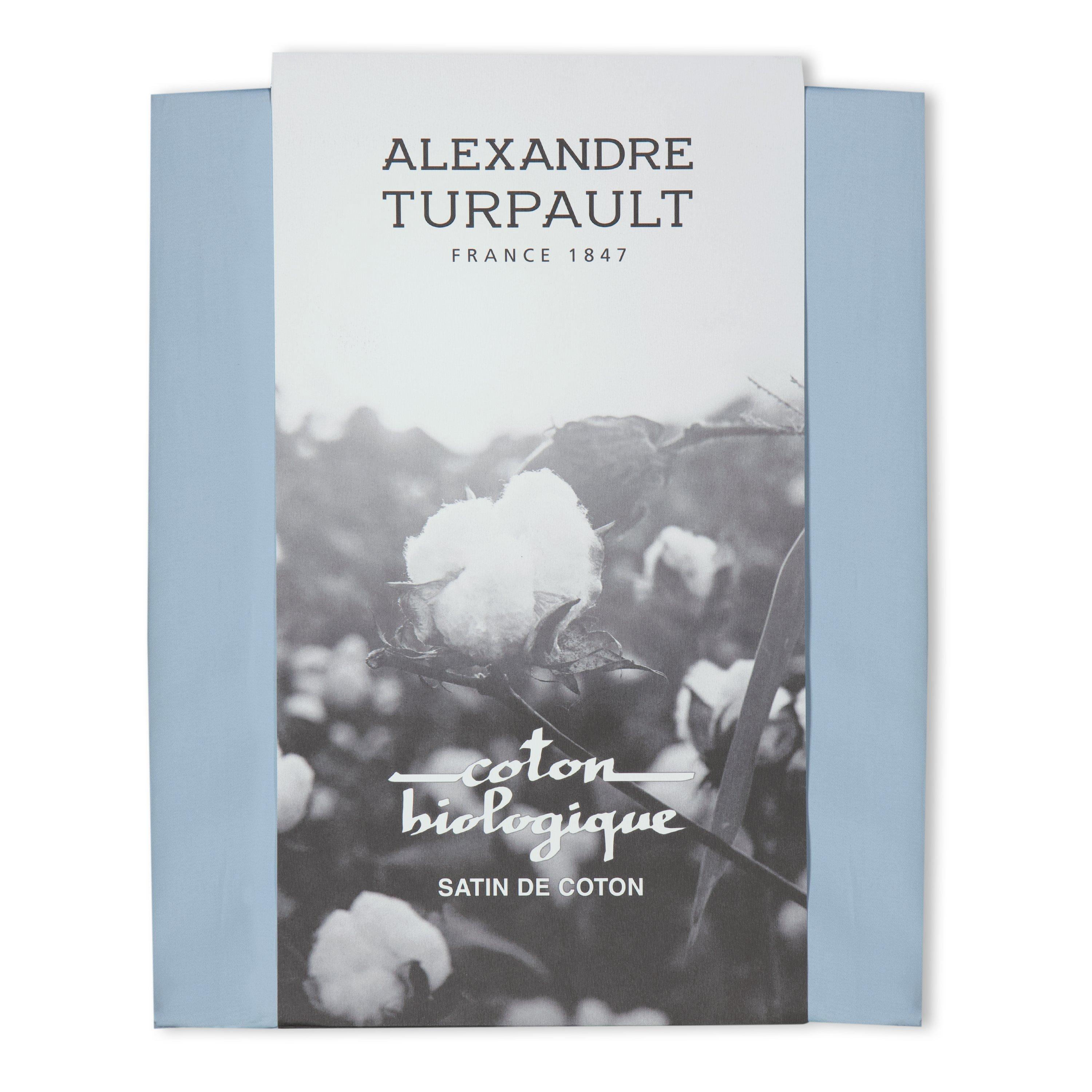 Baltic Blue - Alexandre Turpault - Alexandreturpault Teophile Organic Cotton Sateen Flat and Fitted Sheets - 1