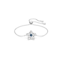 Swarovski Stella bracelet, Mixed cuts, Star, Blue, Rhodium plated