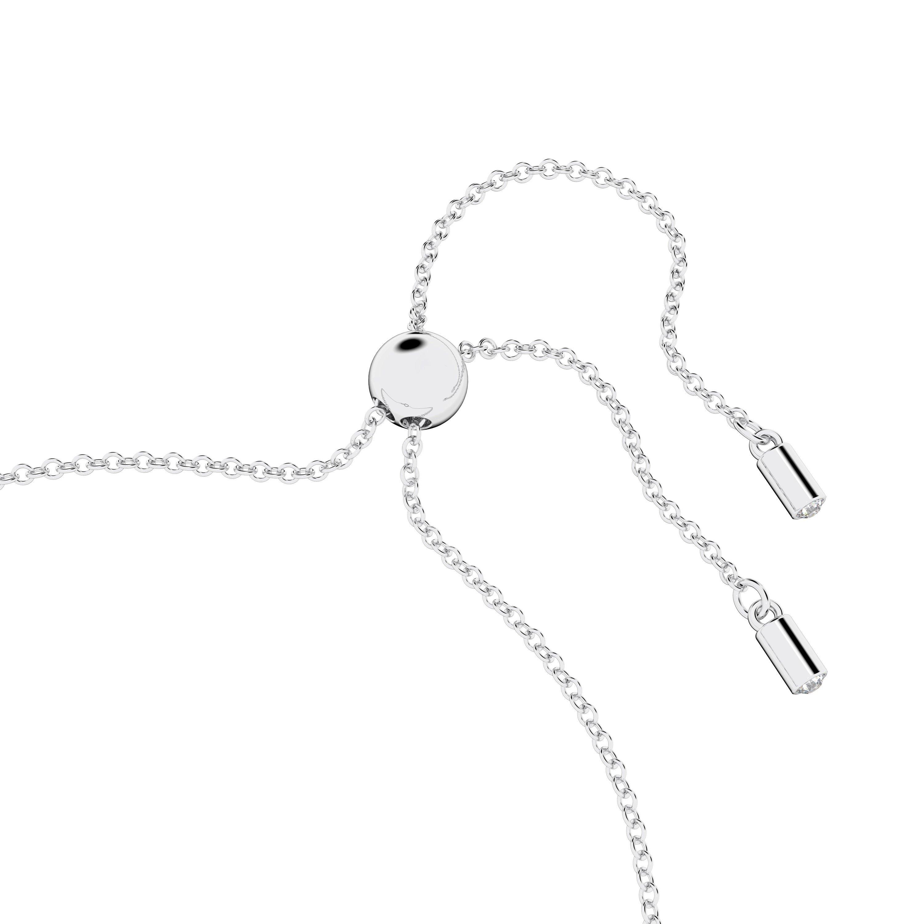 Silver/Crystal - Swarovski - Women's Heart Chain Bracelets - 3