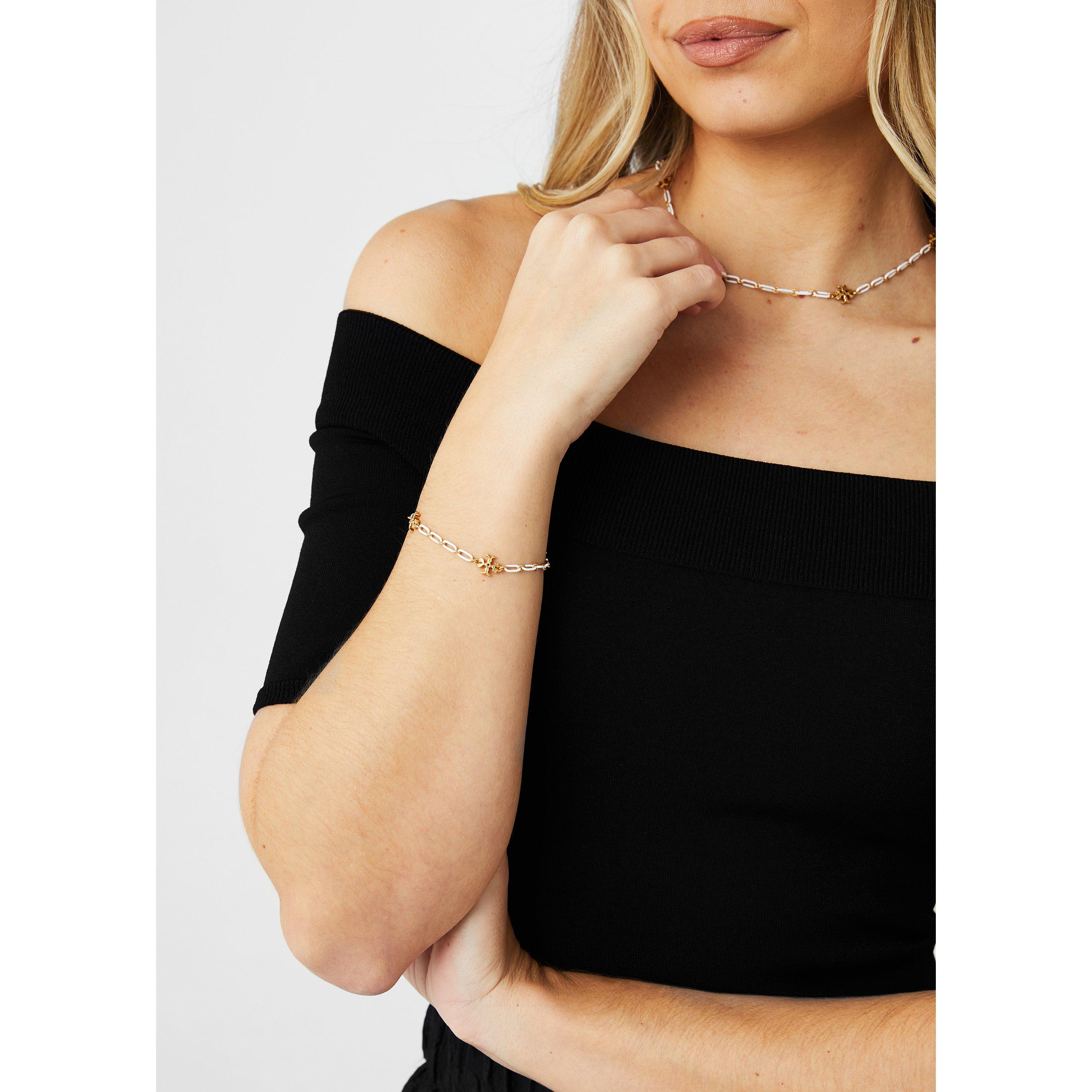 Gold/Ivory - Tory Burch - Roxanne Chain Link Bracelet - 2