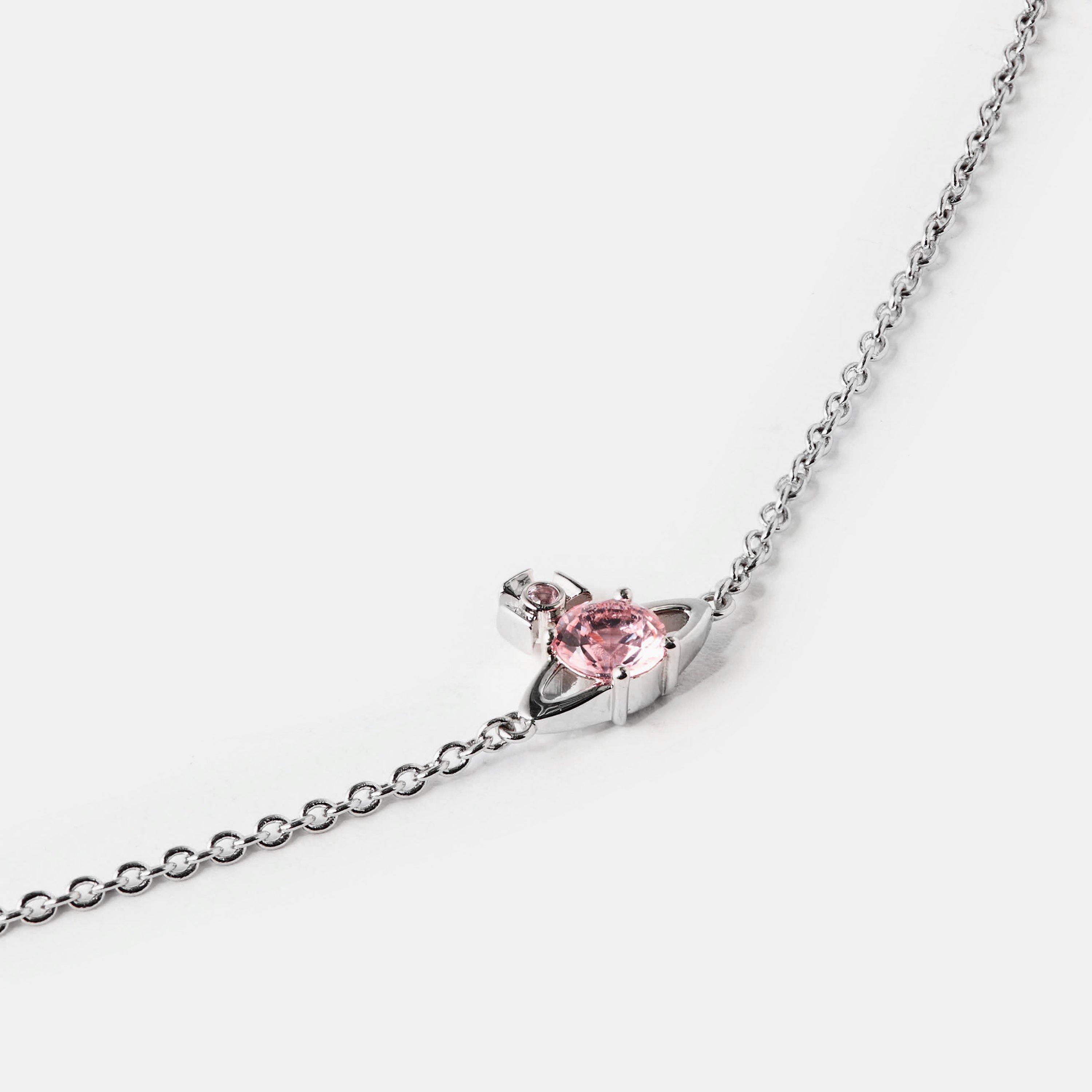 Plat/Pink - Vivienne Westwood - Women's Viv Reina Chain Bracelet - 2