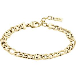 Boss Ladies' Double B Infinite Yellow Gold IP Bracelet