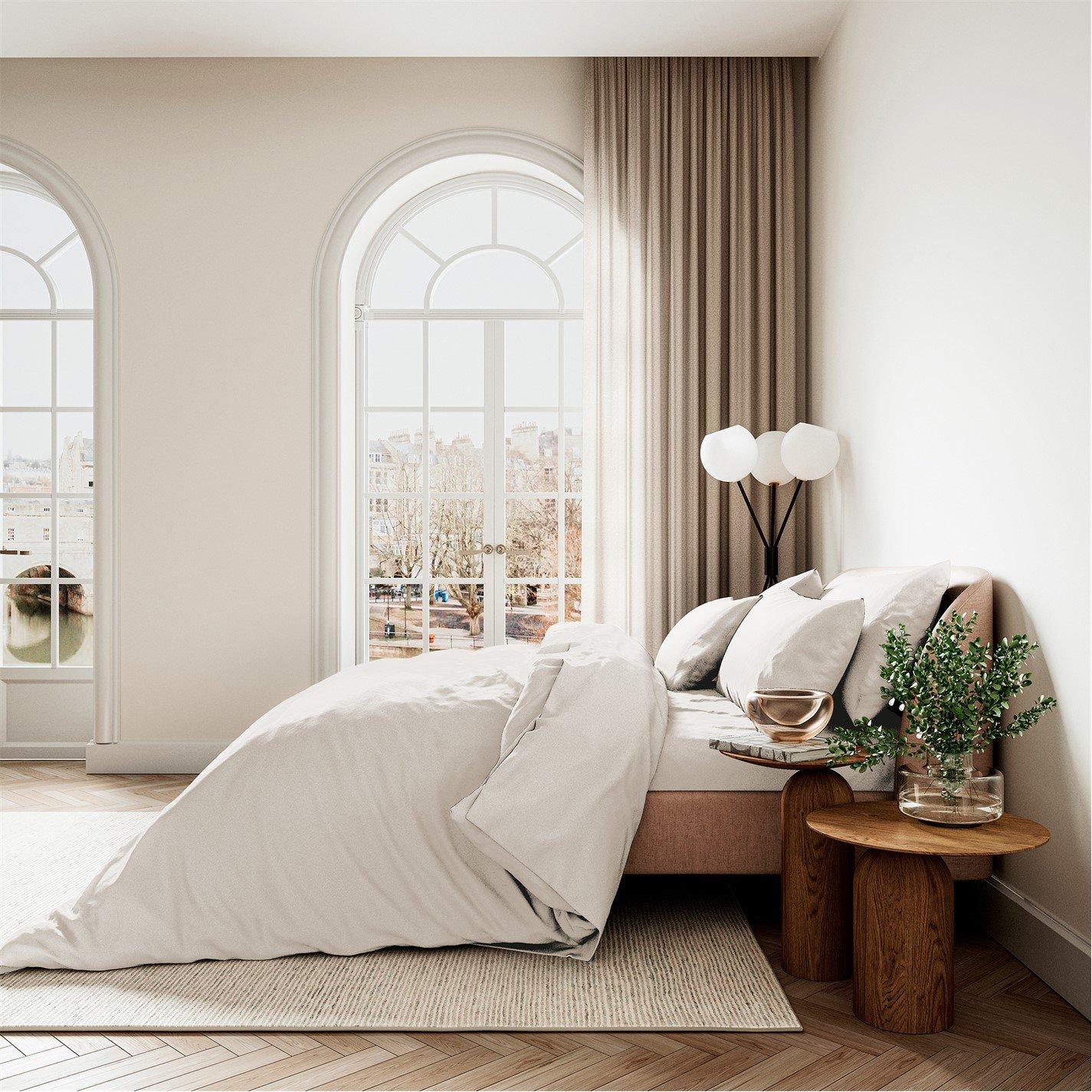 Bedeck Of Belfast  Cotton Sateen Fitted Sheet 400Tc - Chalk - Single
