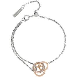 Olivia Burton Classic Entwine Silver And Rose Gold Bracelet