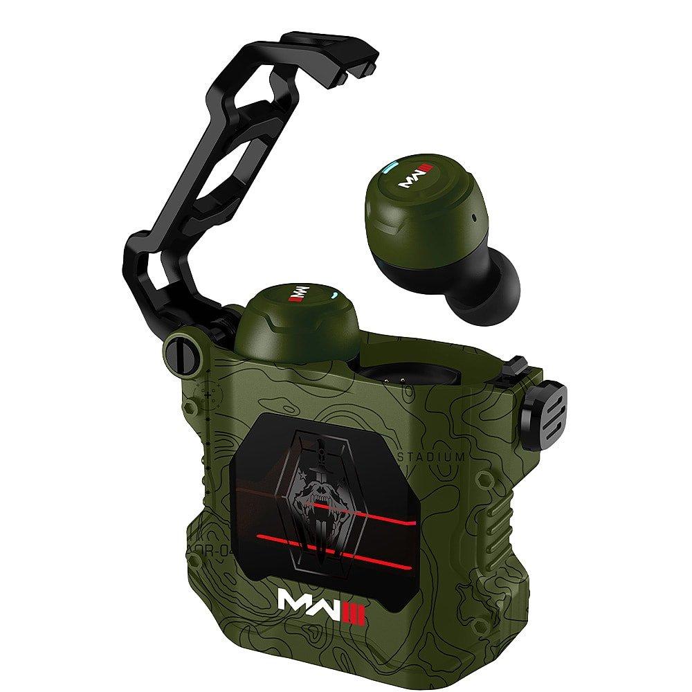 Green - OTL Technologies - Call Of Duty MW3 True Wireless Earbuds Olive Camo - 1