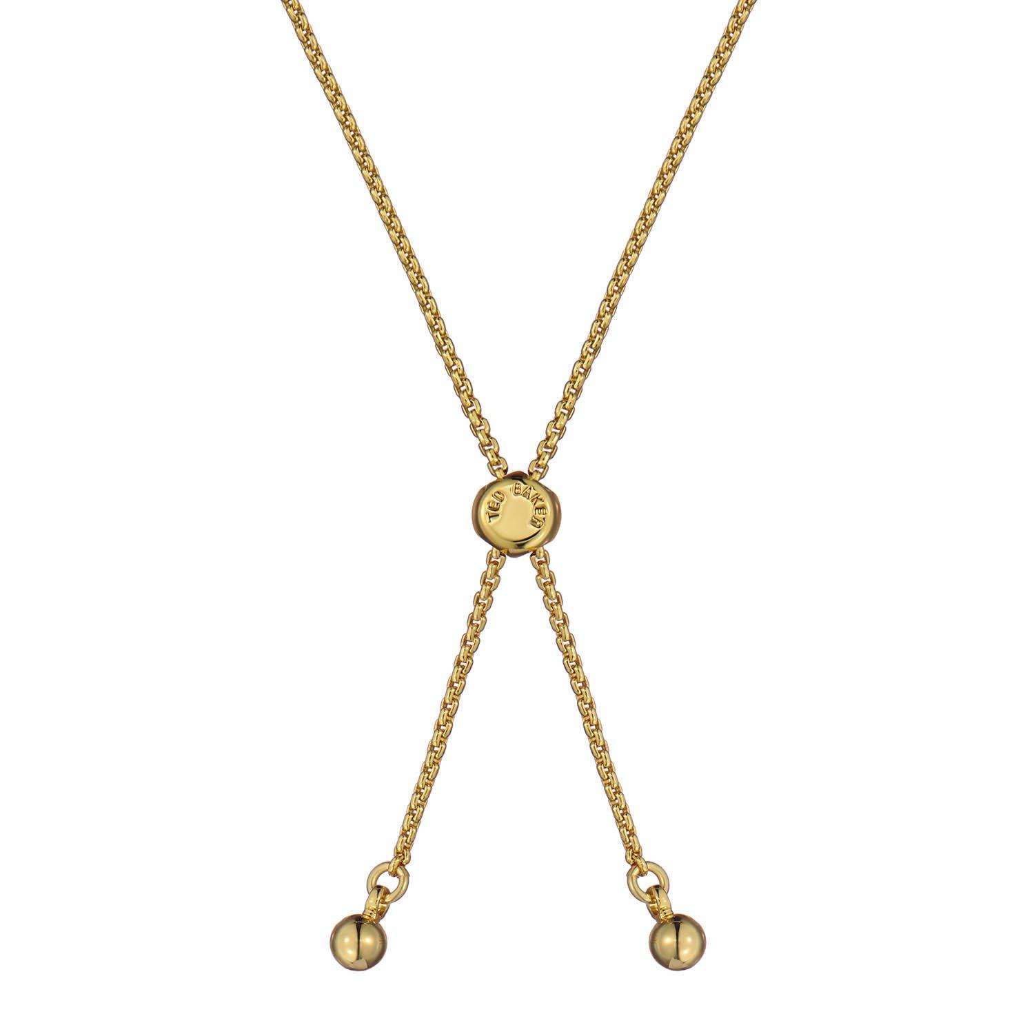 Gold/Black - Ted Baker - Monelle Monogram Button Adjustable Bracelet - 2