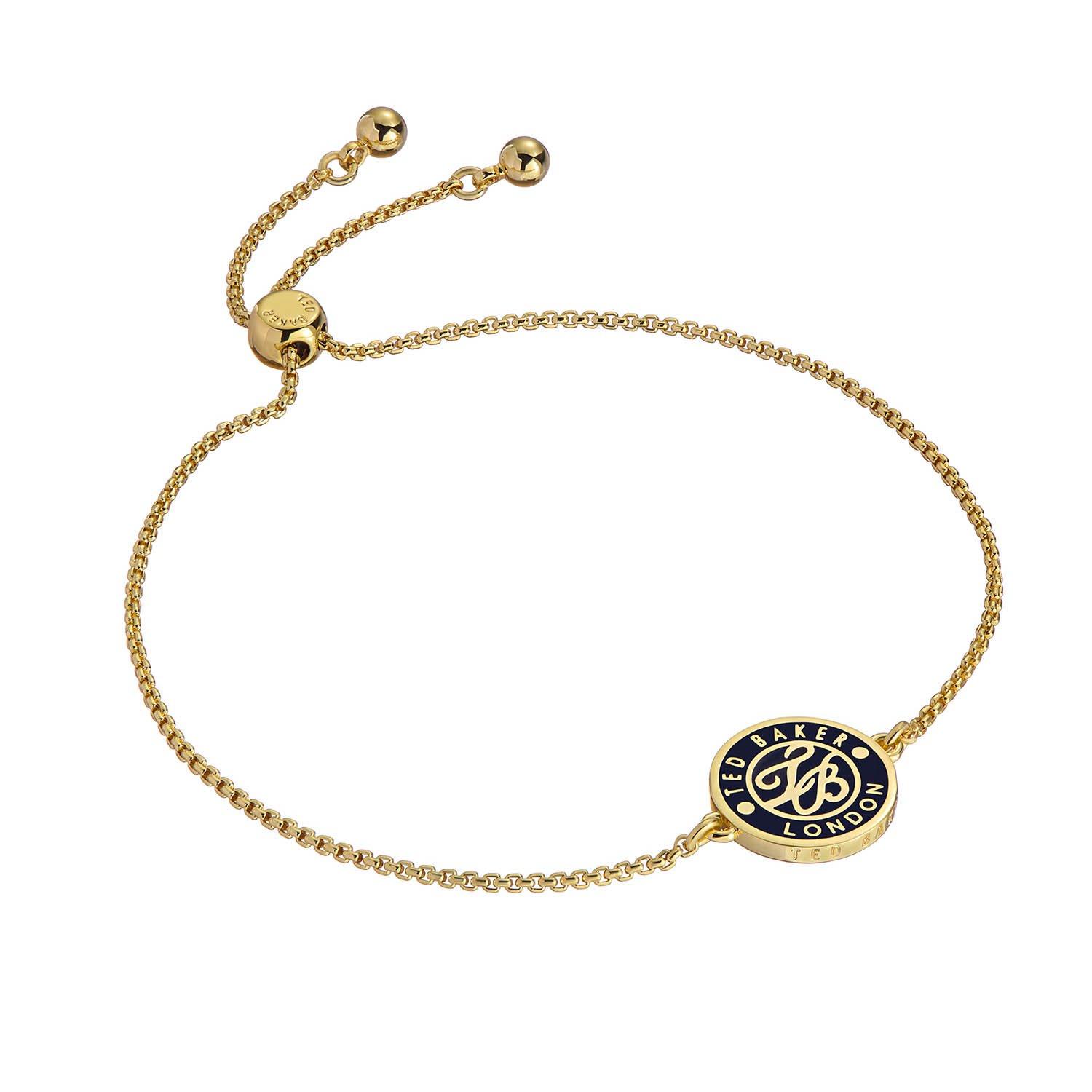 Gold/Black - Ted Baker - Monelle Monogram Button Adjustable Bracelet - 3