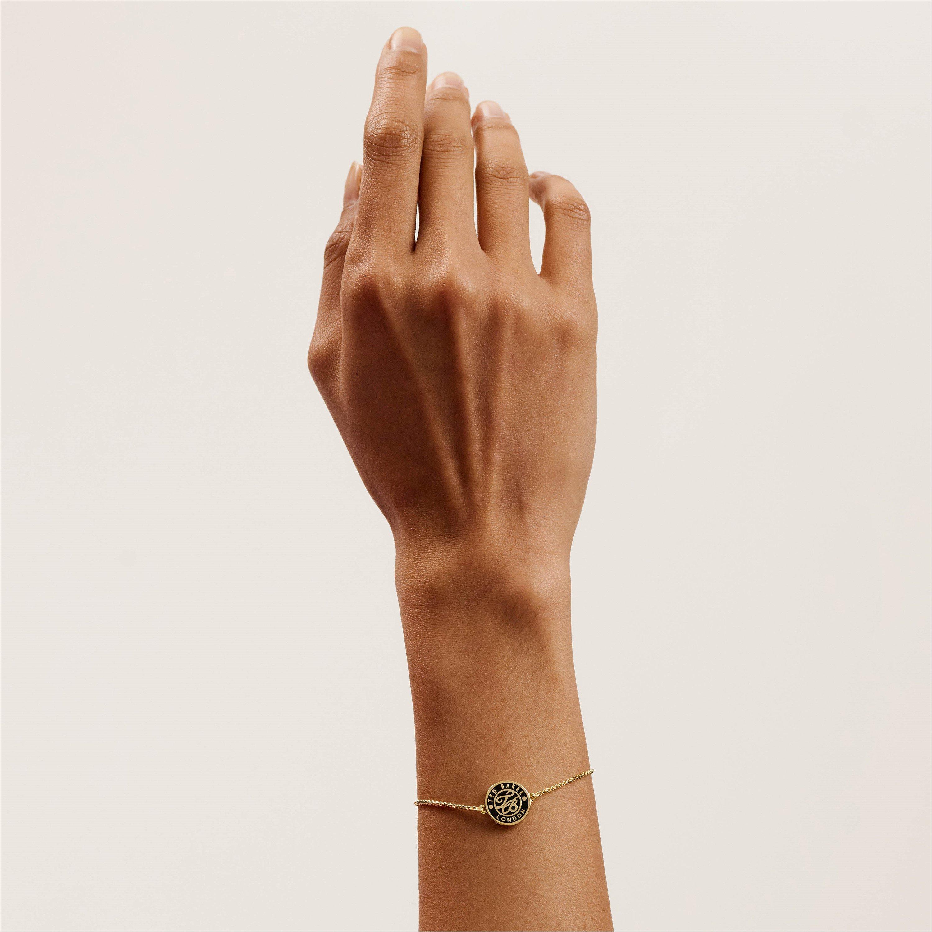 Gold/Black - Ted Baker - Monelle Monogram Button Adjustable Bracelet - 6