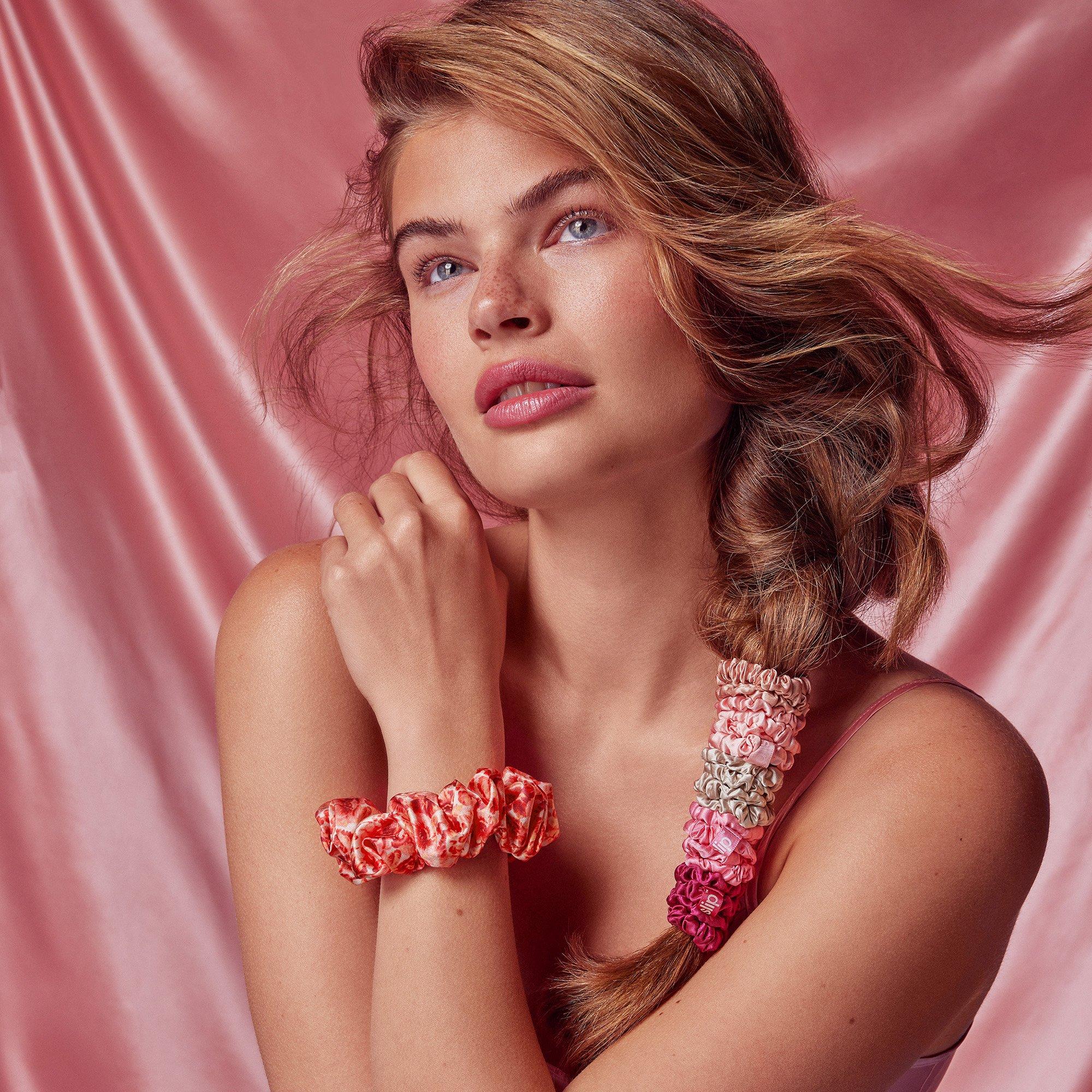 flora - Slip - slip pure silk scrunchies - flora set - 4