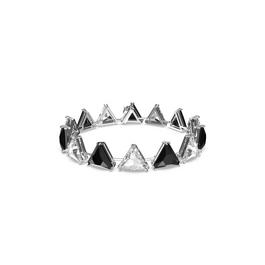 Swarovski Tennis bracelet, Triangle cut, Pink, Rose gold-tone plated