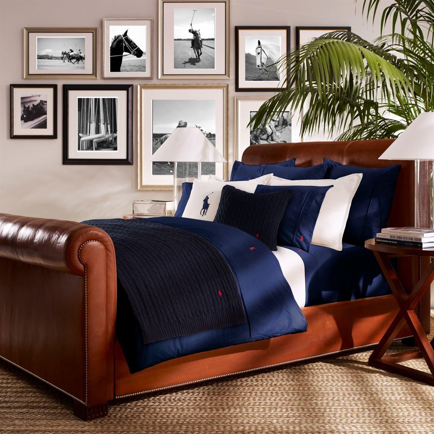 Navy - Ralph Lauren Home - Polo Player Fitted Sheet - 1