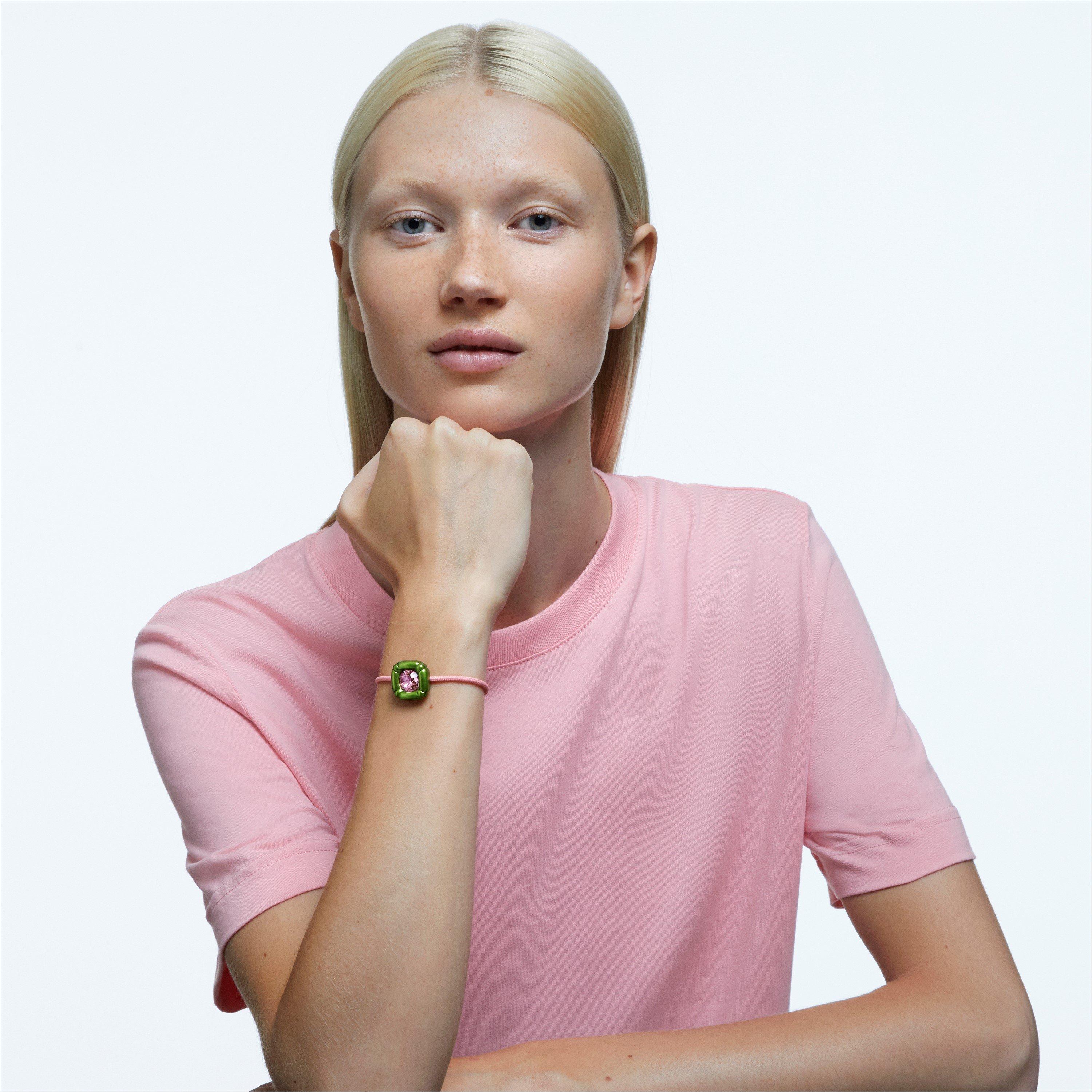 Verde/Rosa - Swarovski - Dulcis bracelet, Cushion cut, Green - 2