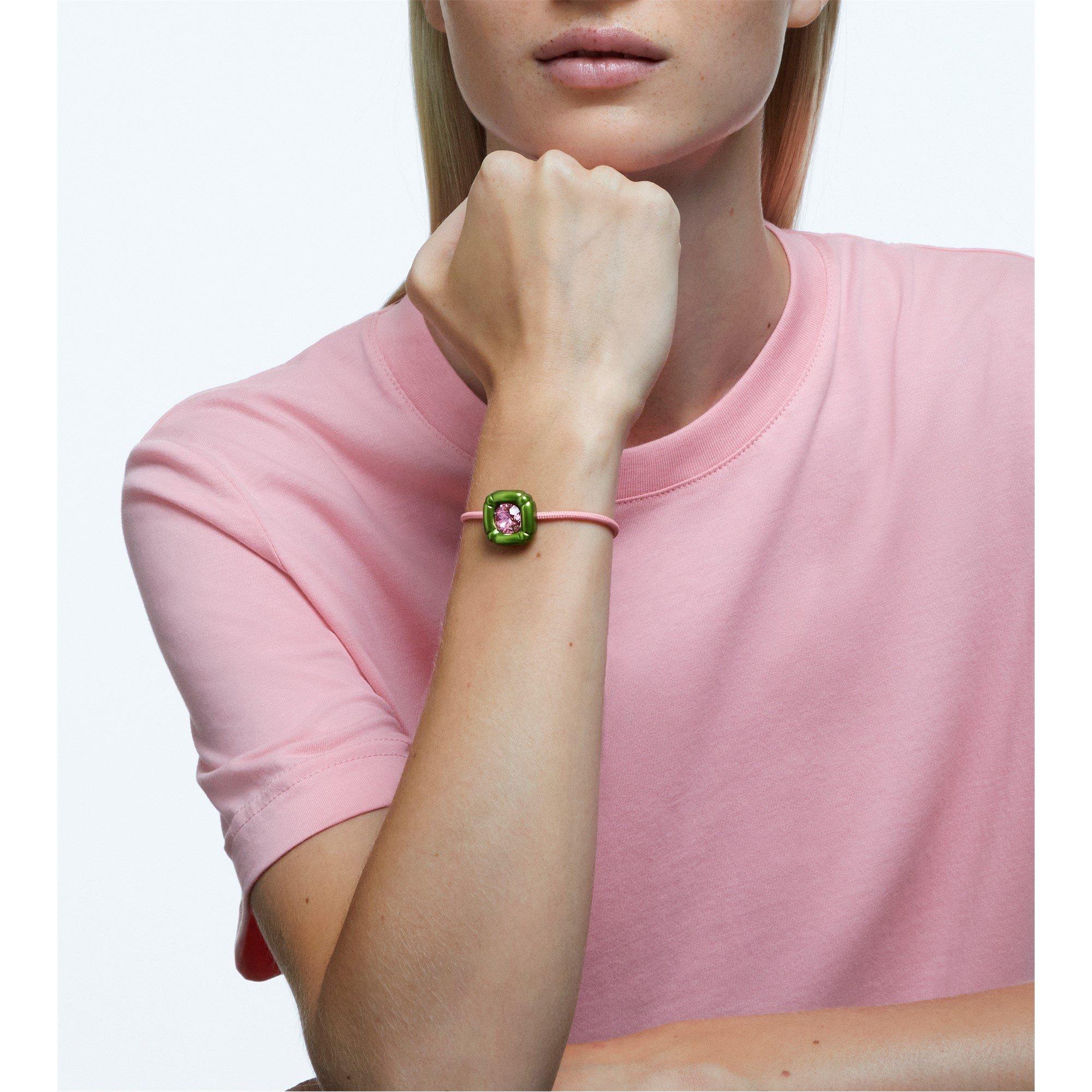 Verde/Rosa - Swarovski - Dulcis bracelet, Cushion cut, Green - 4