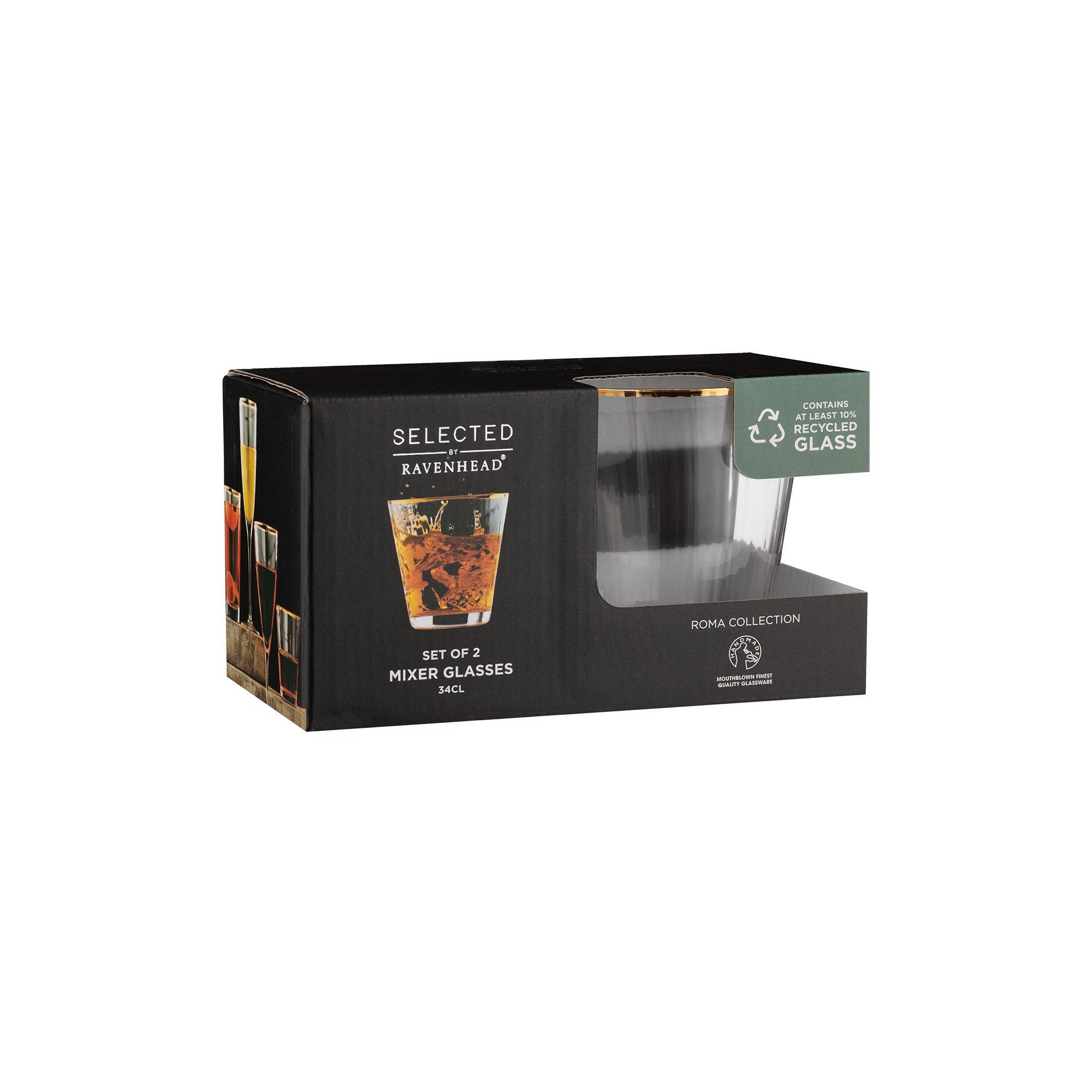 Clear - Ravenhead - Roma Mixer Set of 2 Glasses