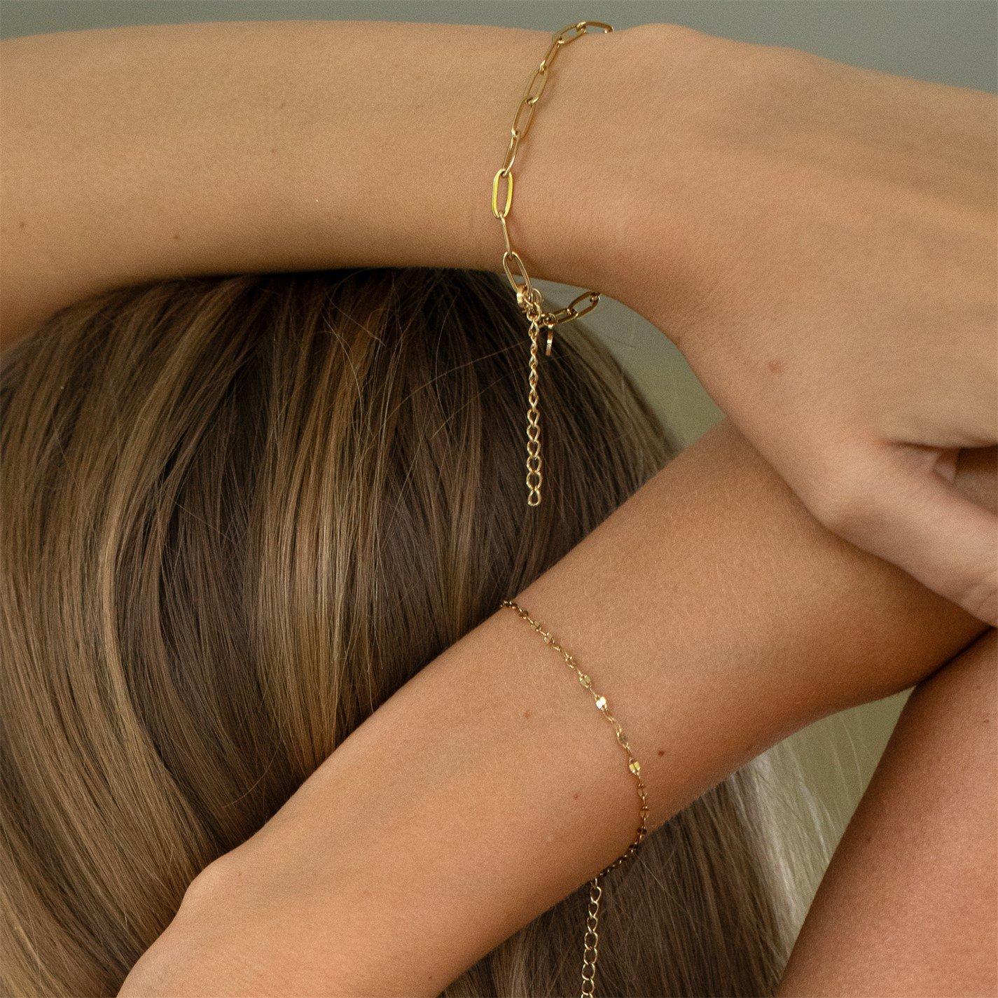 Gold/Gold - D.Louise - Womens Chain Bracelet - 3