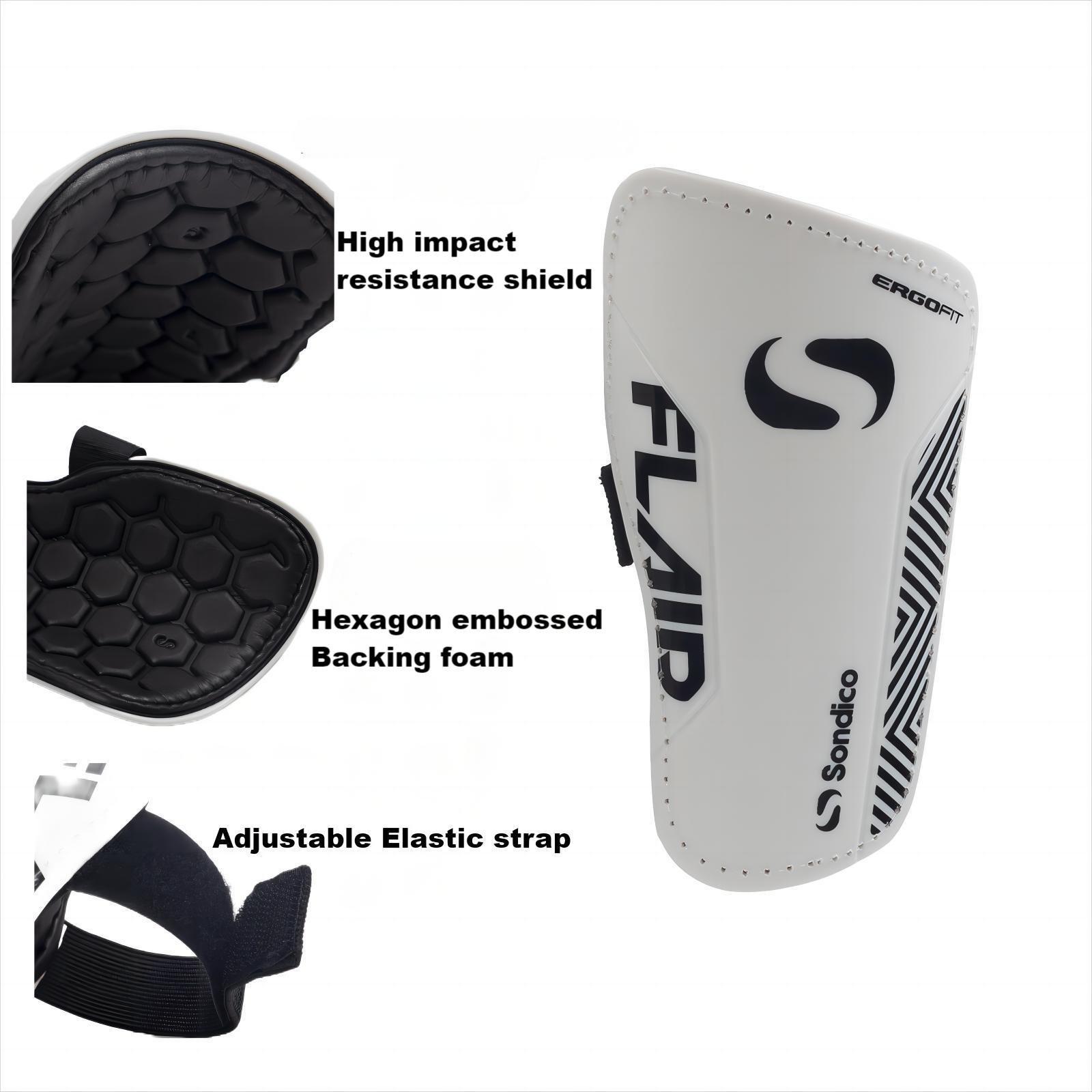 Bianco/Nero - Sondico - Flair Slip Shin Guards - 2
