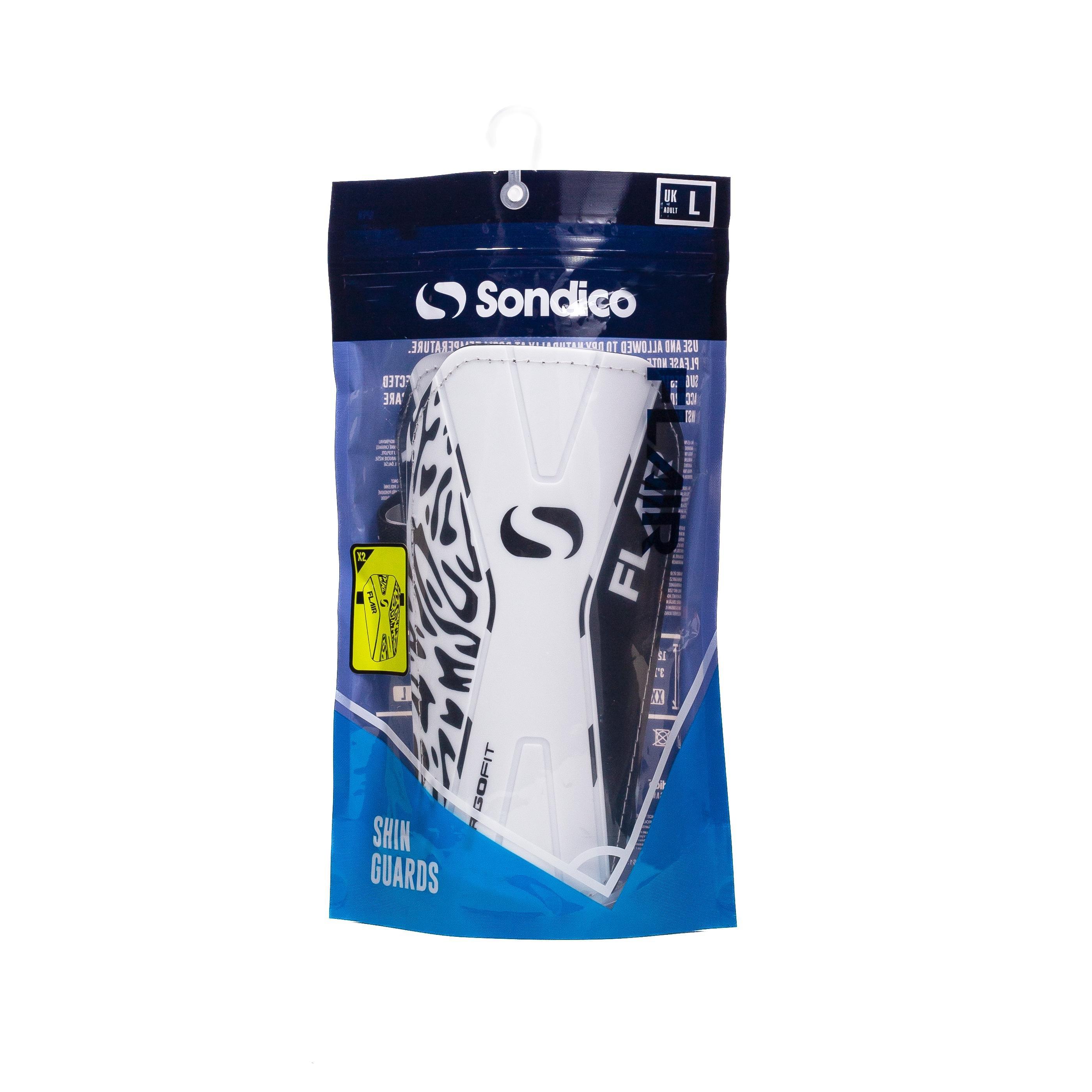 Wit/Zwart - Sondico - Sondico Flair Slip Shin Guards - 13