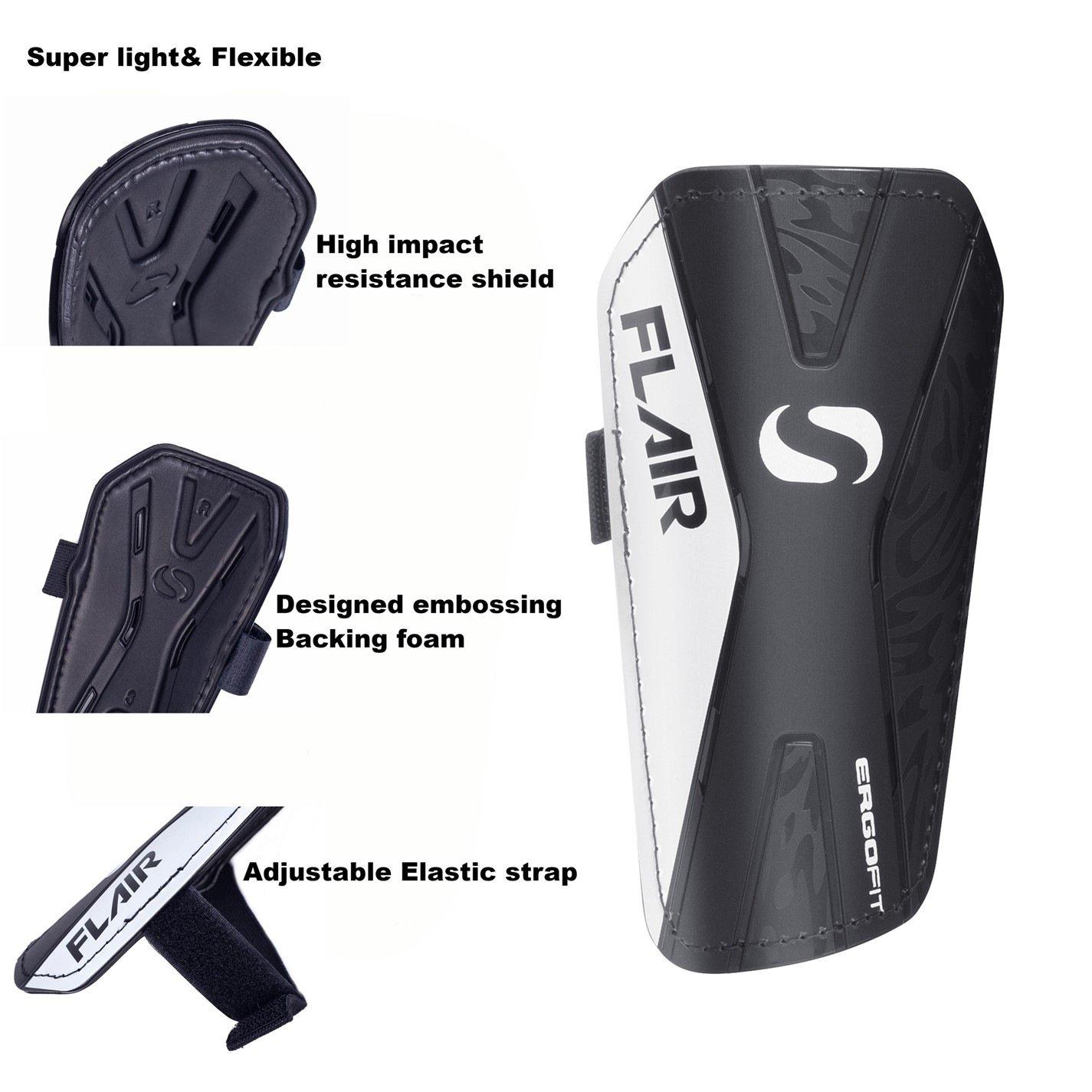 Black/White - Sondico - Flair Slip Shin Guards - 4