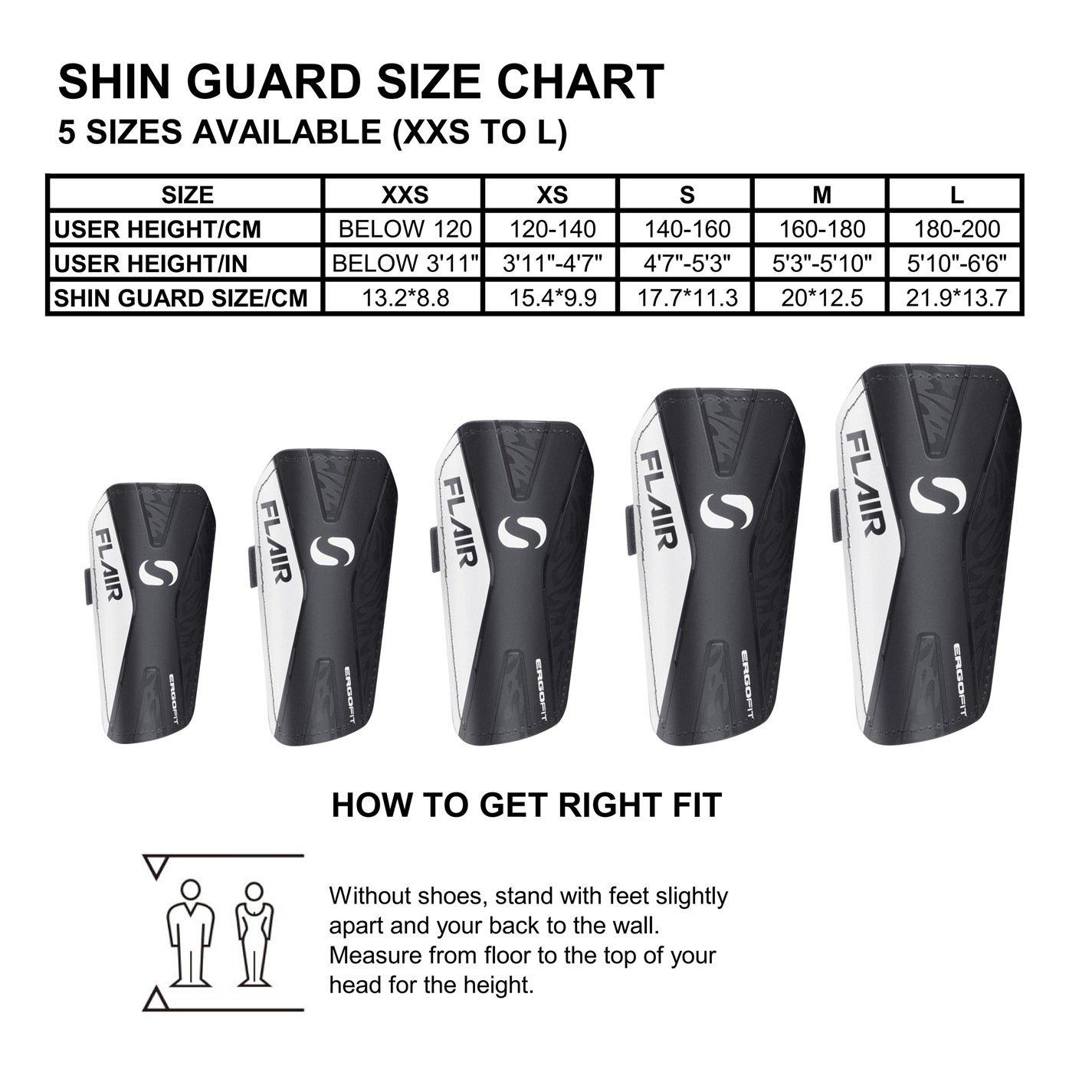 Black/White - Sondico - Flair Slip Shin Guards - 5