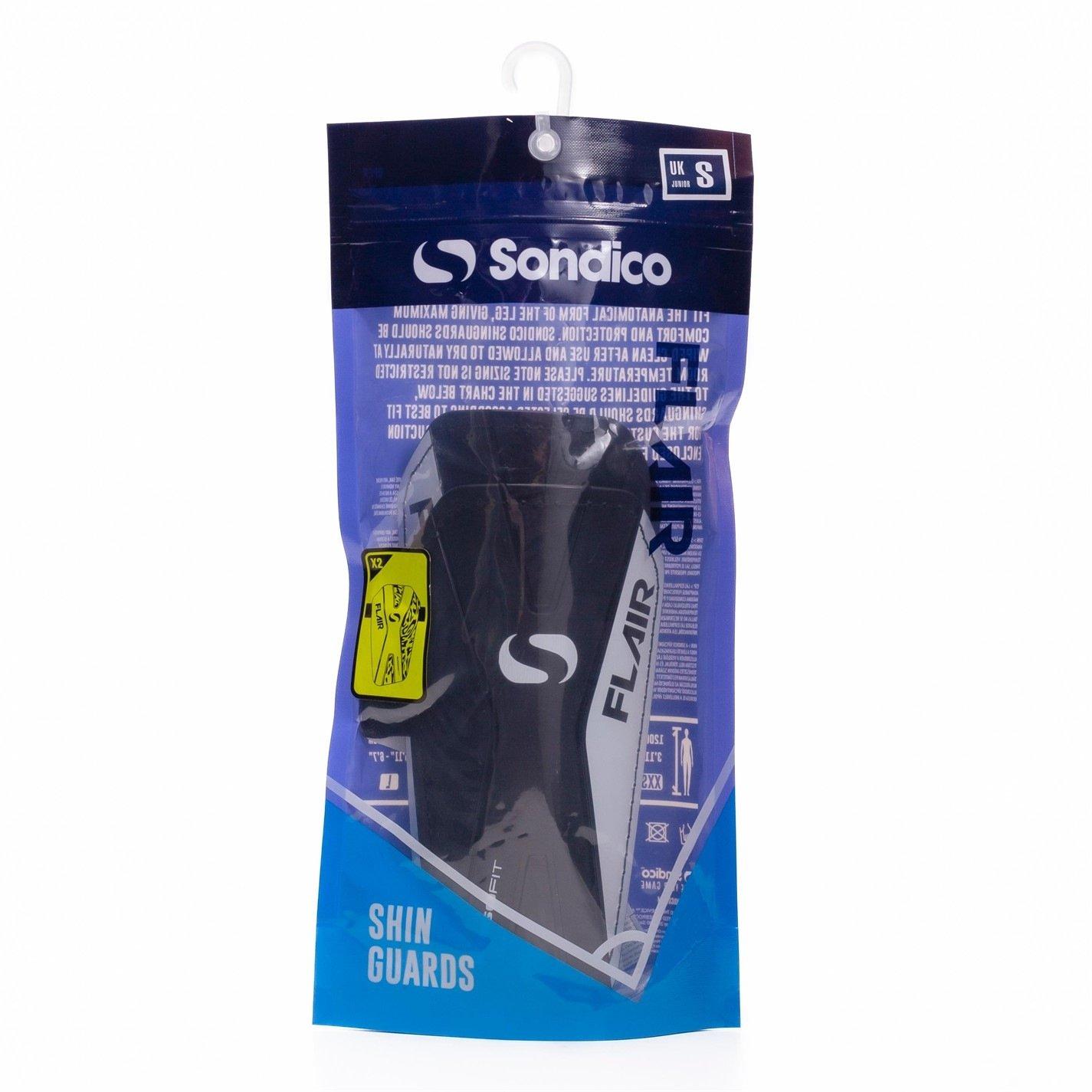 Black/White - Sondico - Flair Slip Shin Guards - 7