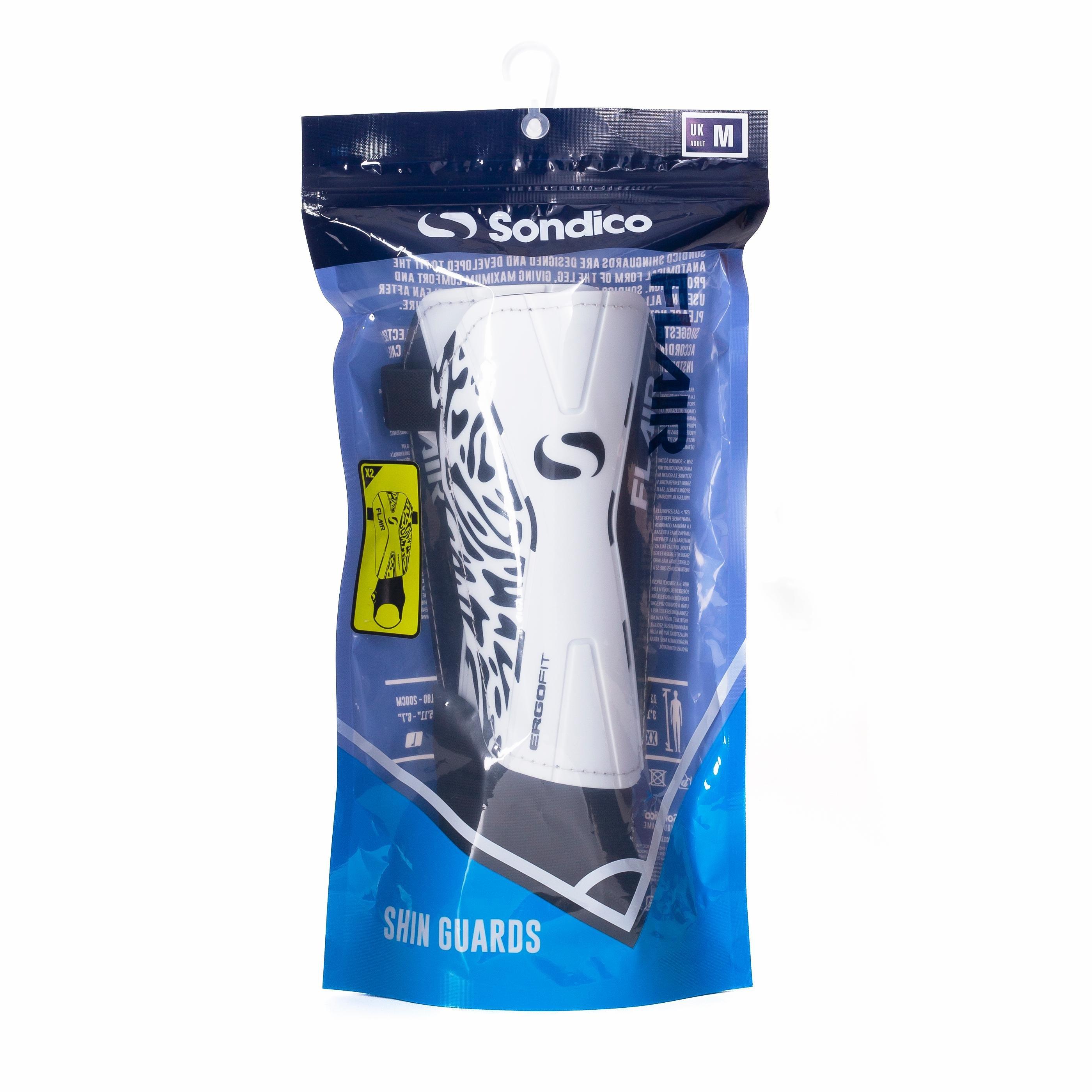 White/Black - Sondico - Ankle Shinguards - 15