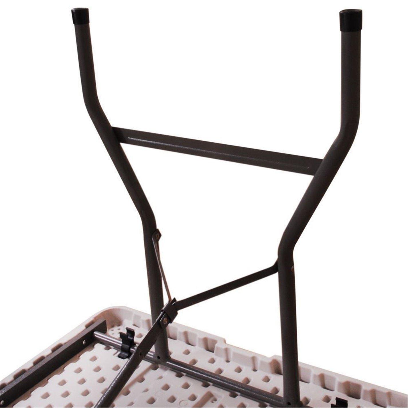 White - House of Home - Heavy Duty Picnic Camping 6ft Folding Plastic - 4