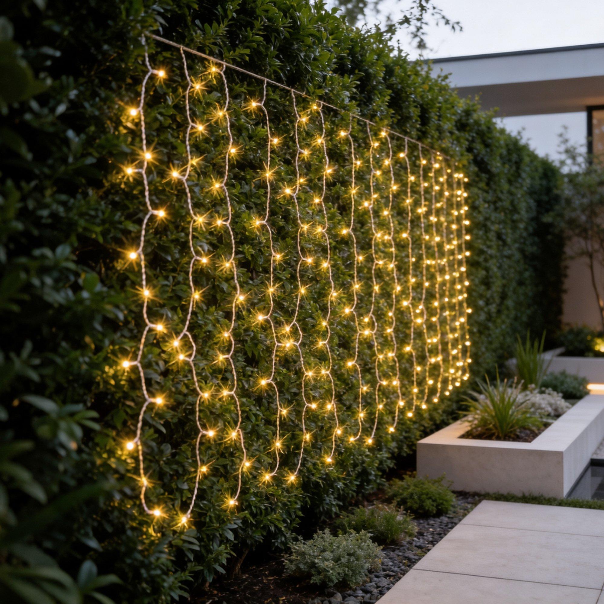 Streetwize  192 Led Solar Powered Led Curtain Light Warm White - 2m