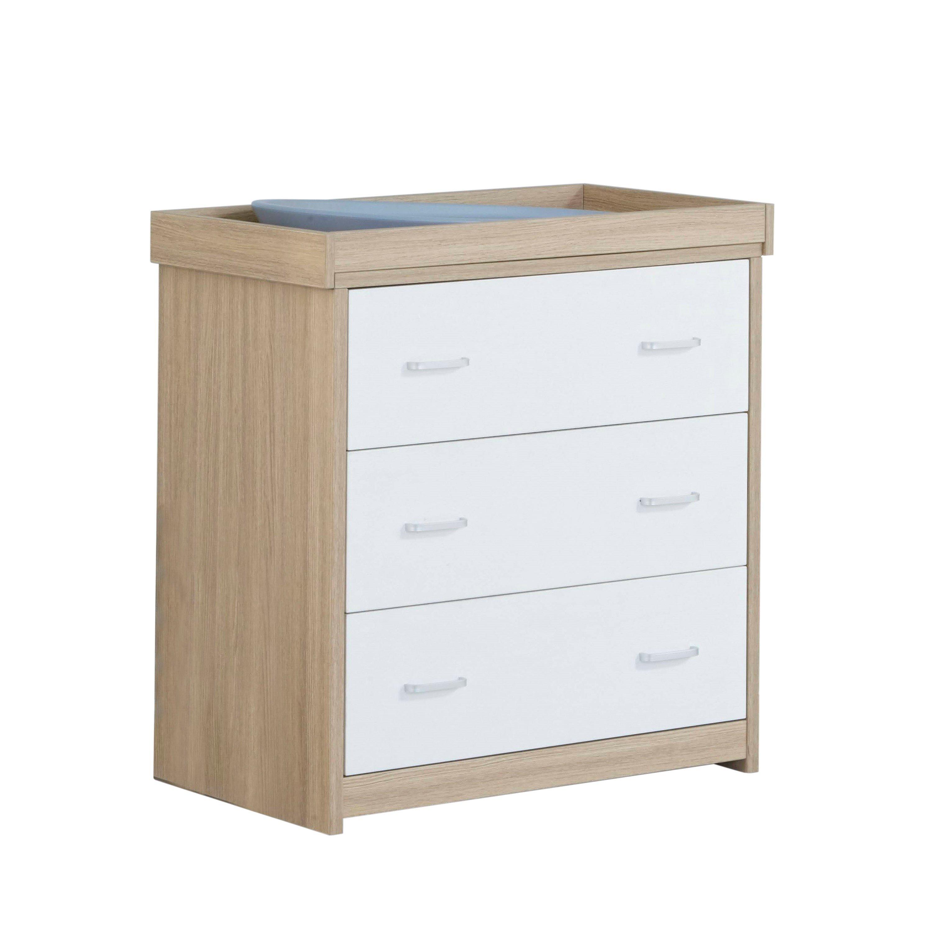 White - Babymore - Luno Veni Chest Changer Oak White - 1