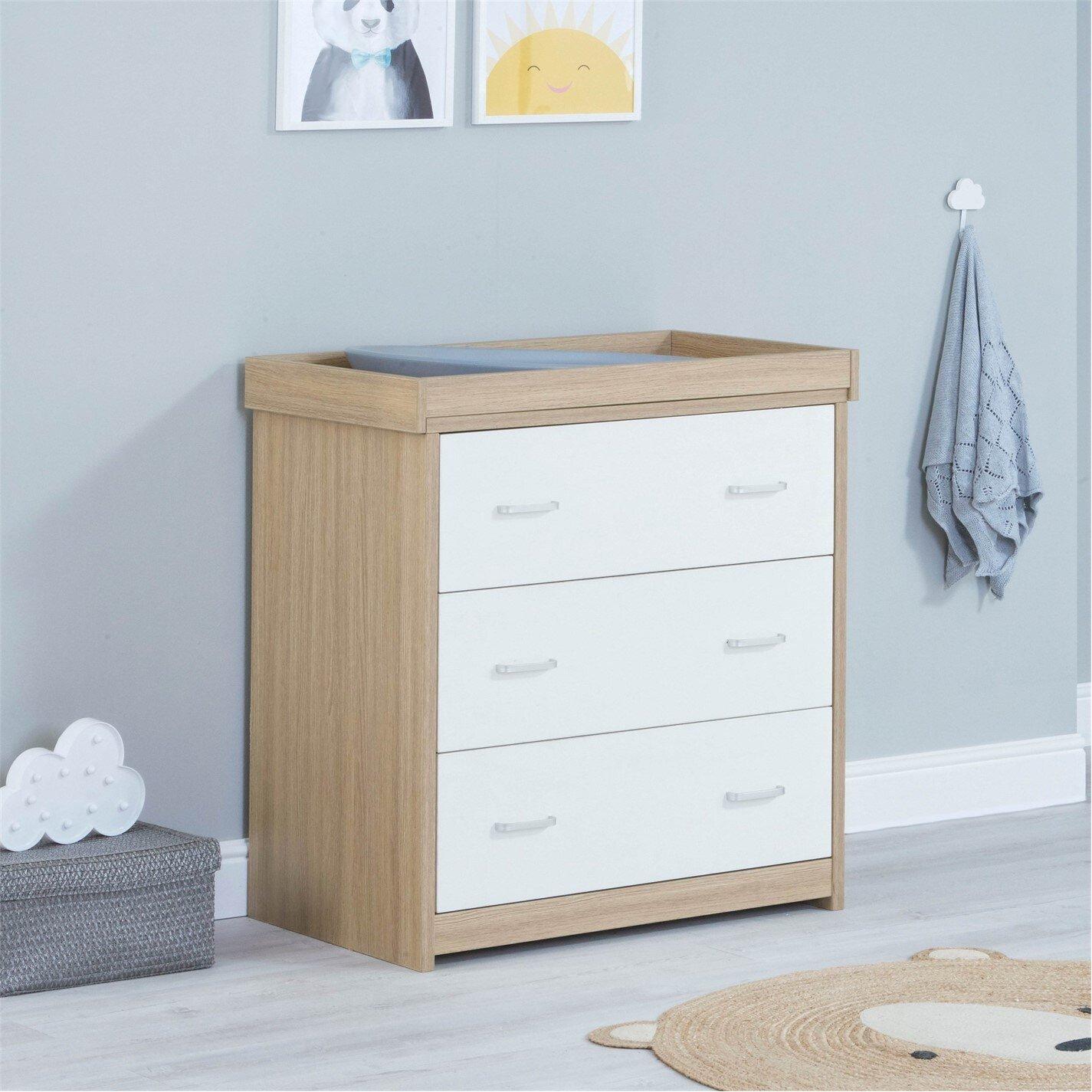 White - Babymore - Luno Veni Chest Changer Oak White - 3