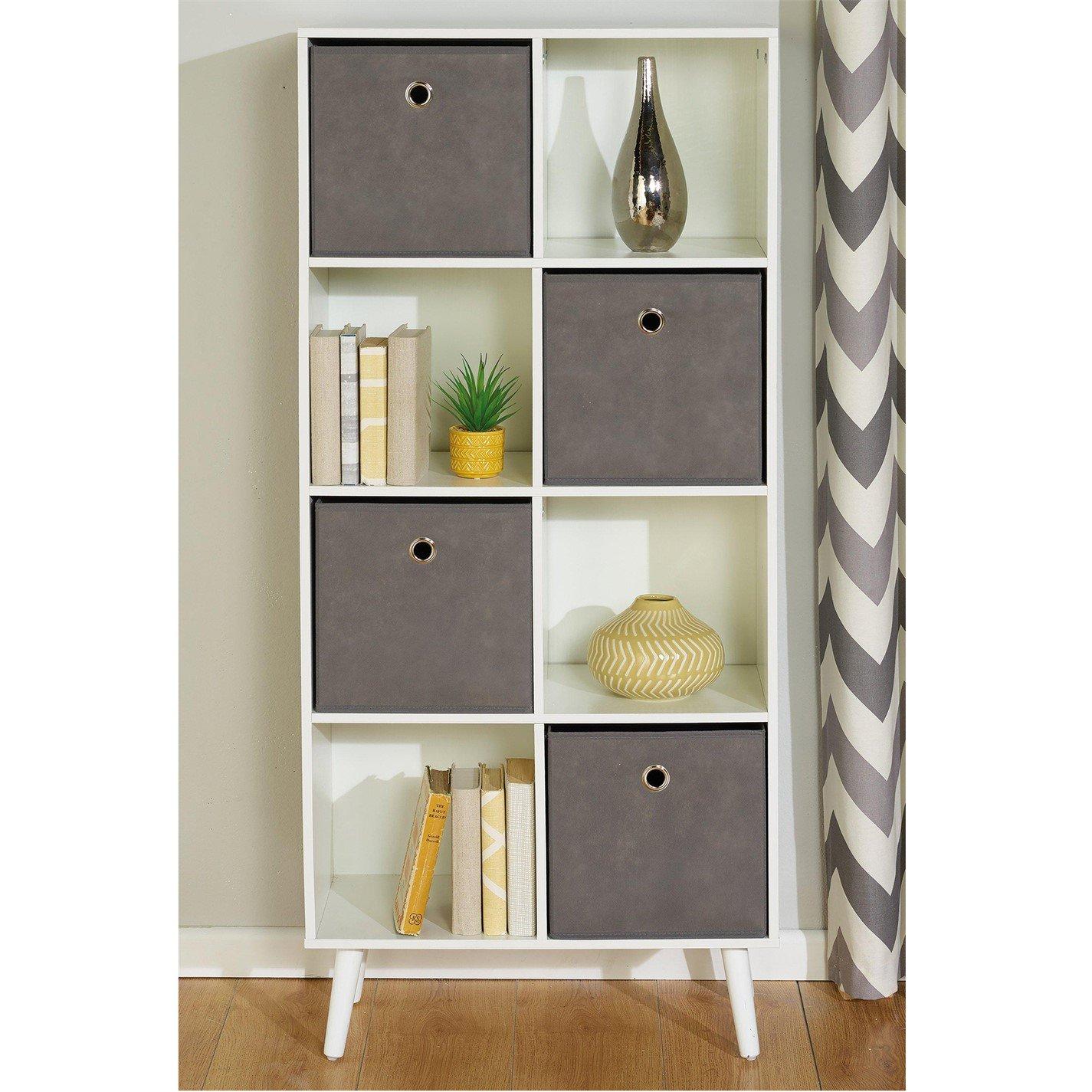 White - Homelife - Odense White 8 Cube Tall Display Unit - 1