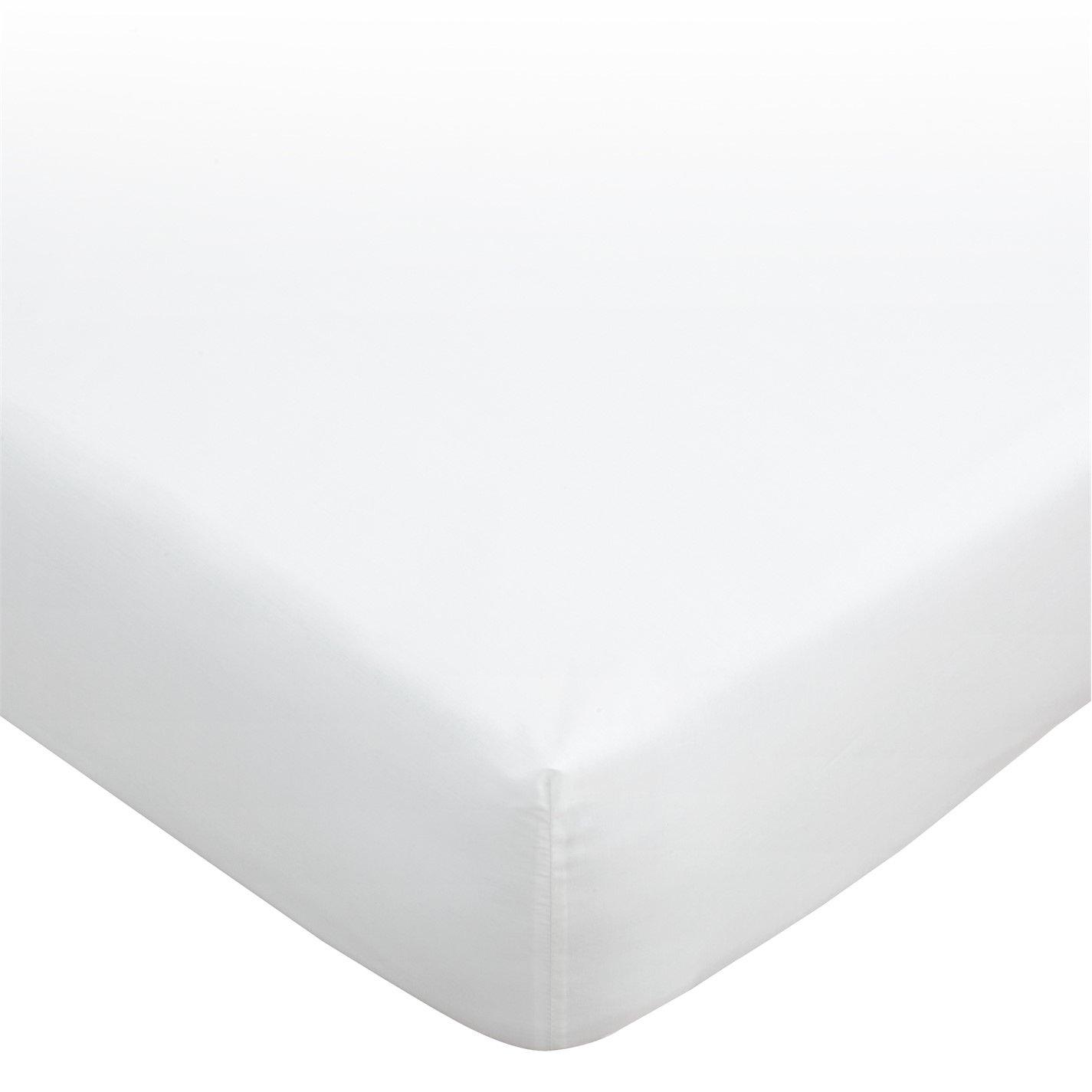 White - Biba - 180 Thread Count White Fitted Sheet - 1