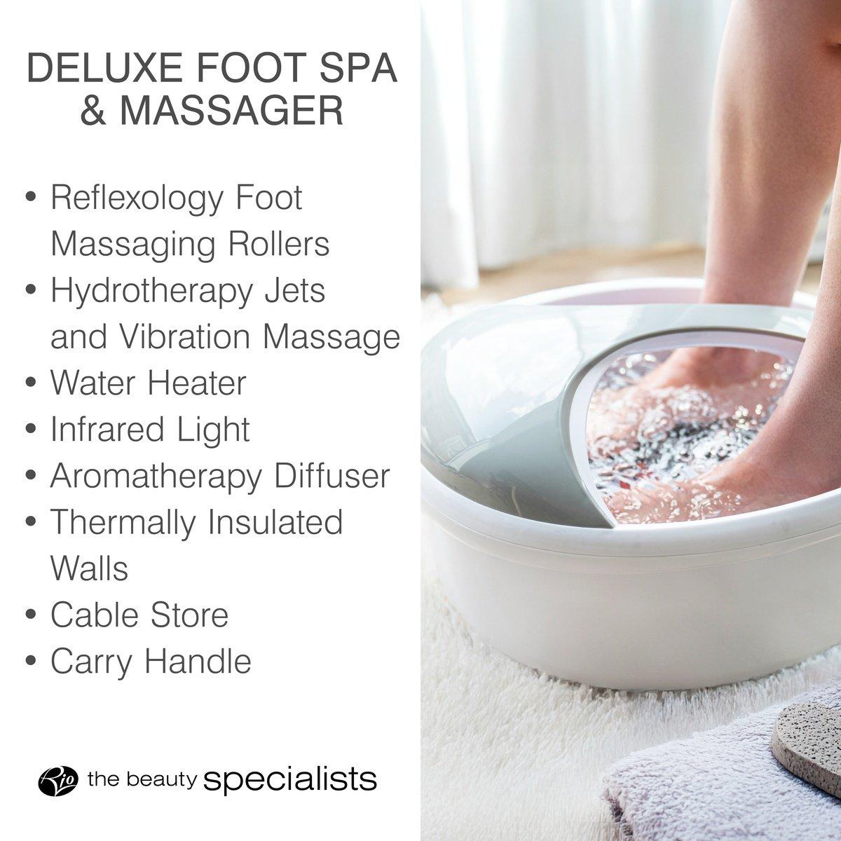 White - Rio - Rio Deluxe Foot Spa Bath and Massager - 5