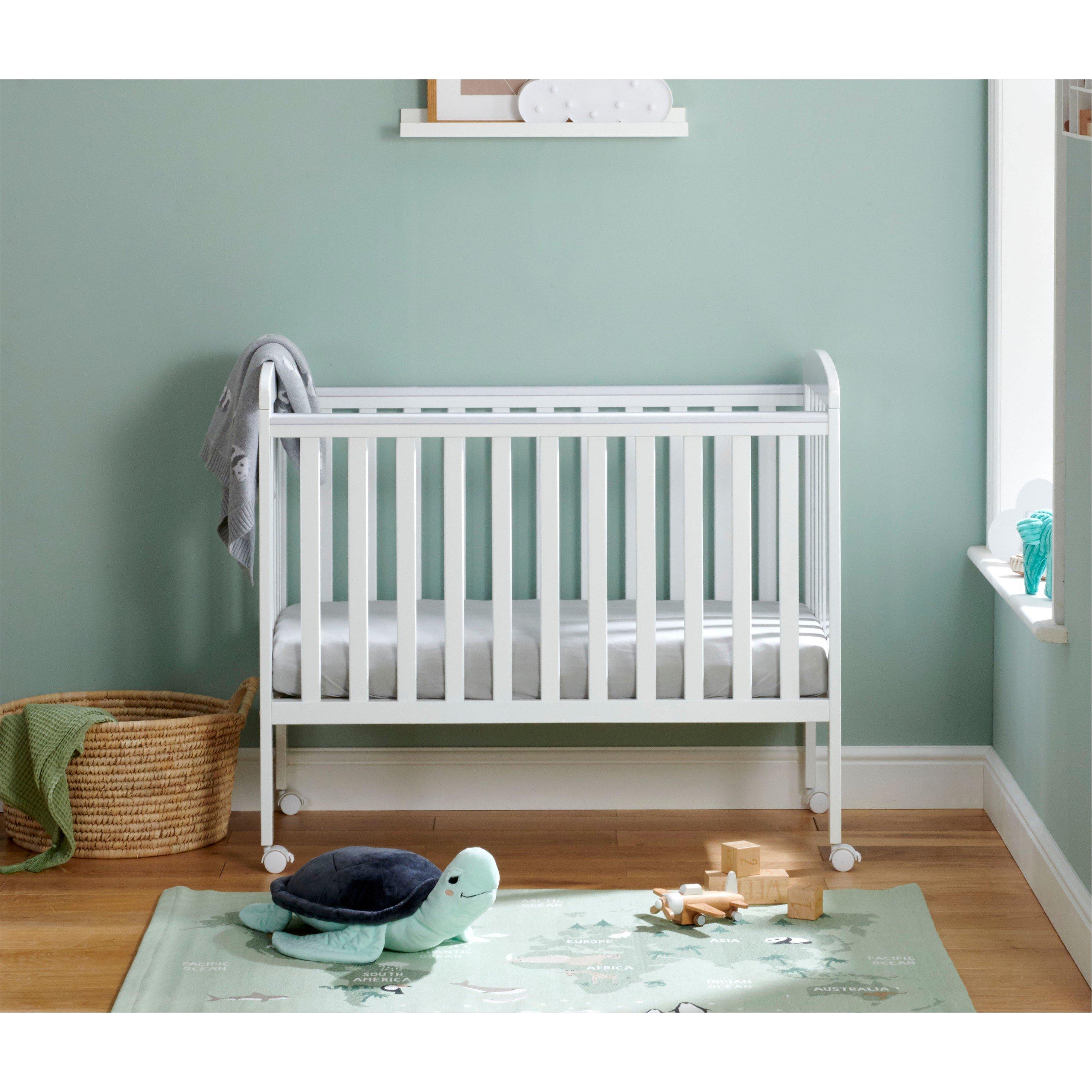 White - Babymore - Space Saver Cot White - 3