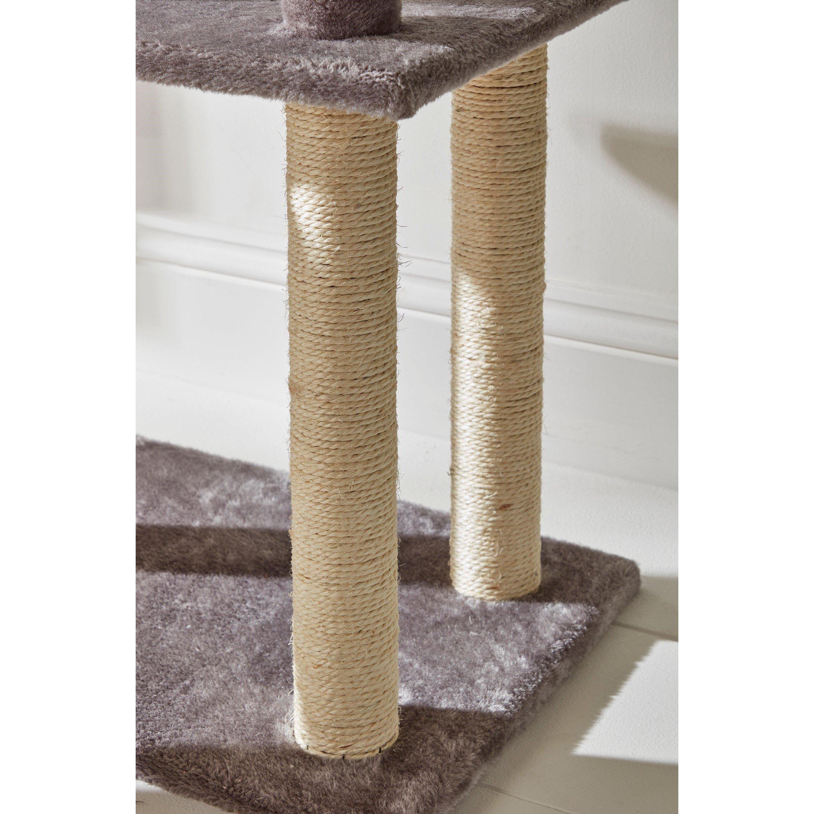 Grey - Studio - 3 Tier Grey Cat Tree - 3