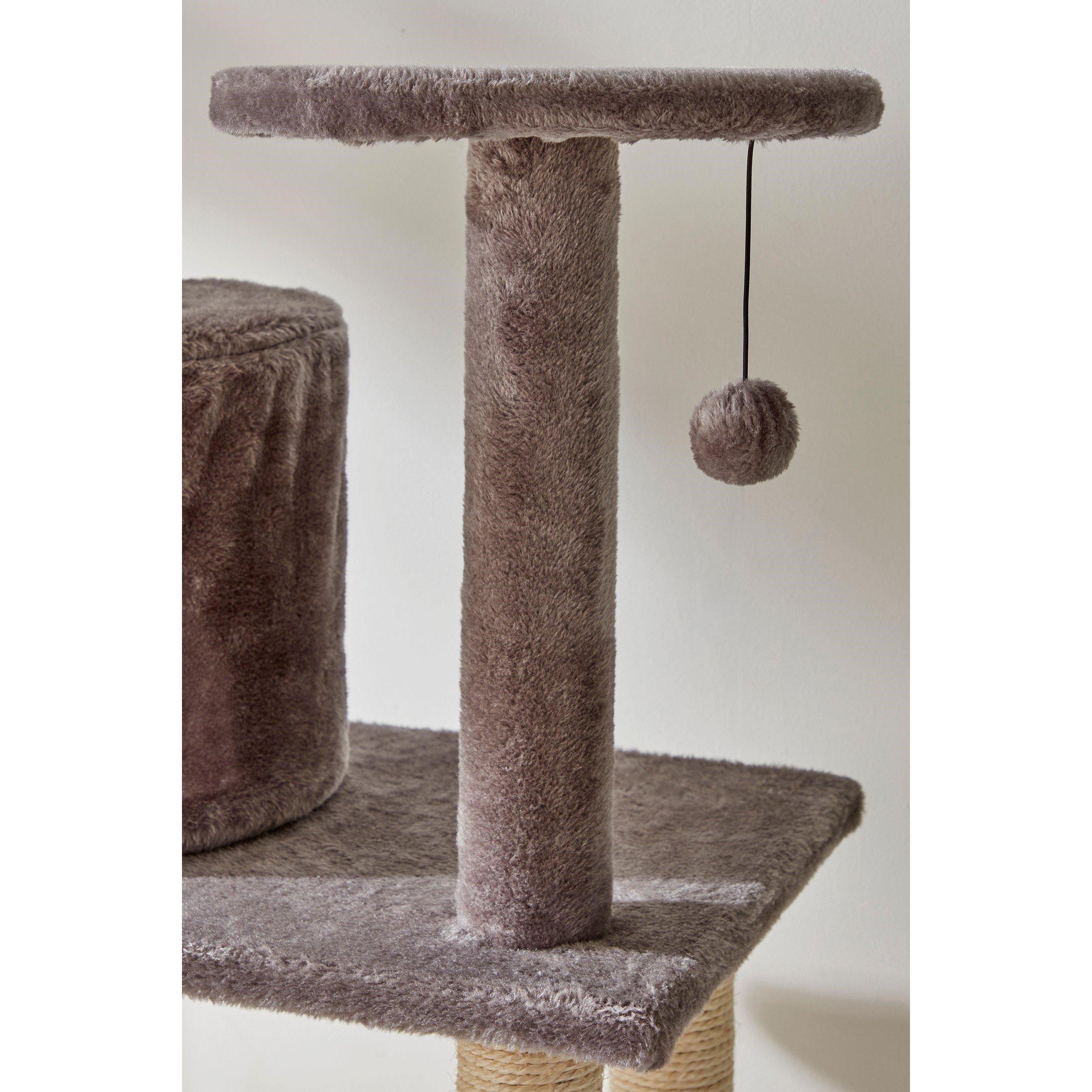 Grey - Studio - 3 Tier Grey Cat Tree - 4