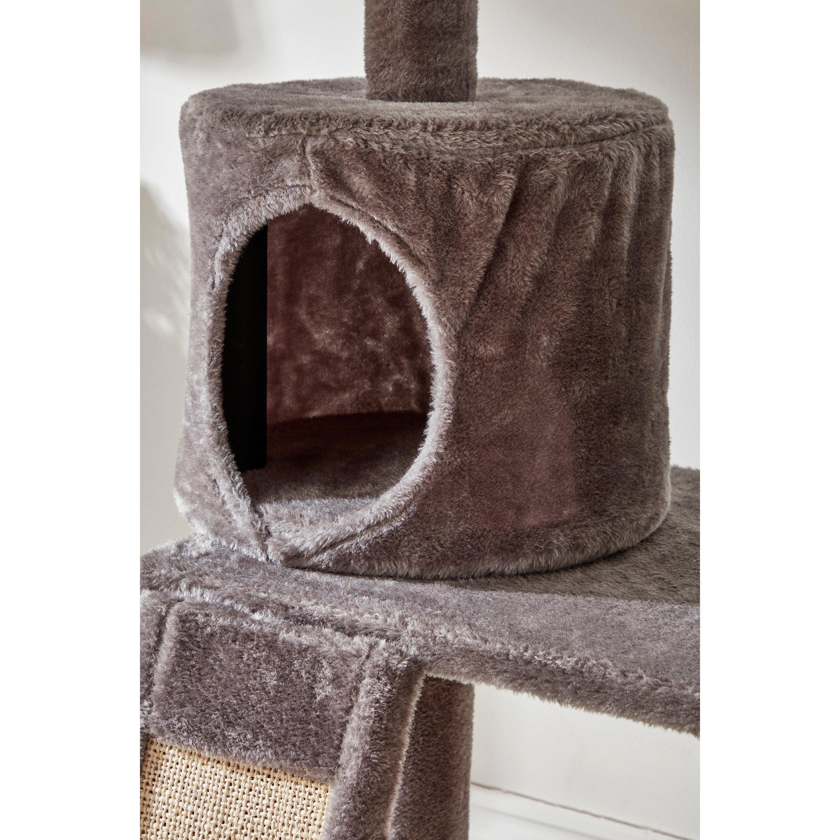 Grey - Studio - 3 Tier Grey Cat Tree - 6