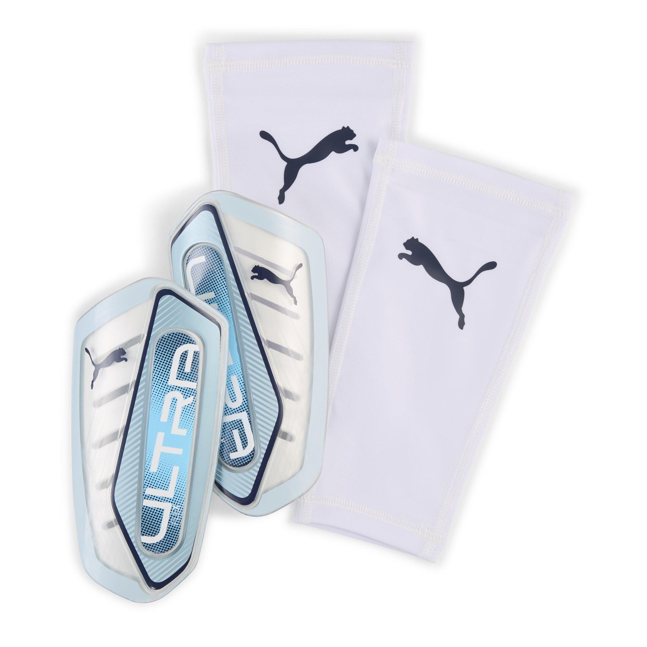 Puma Men's Ultra Flex Shin Guards Adults - Blue/Silver - Small