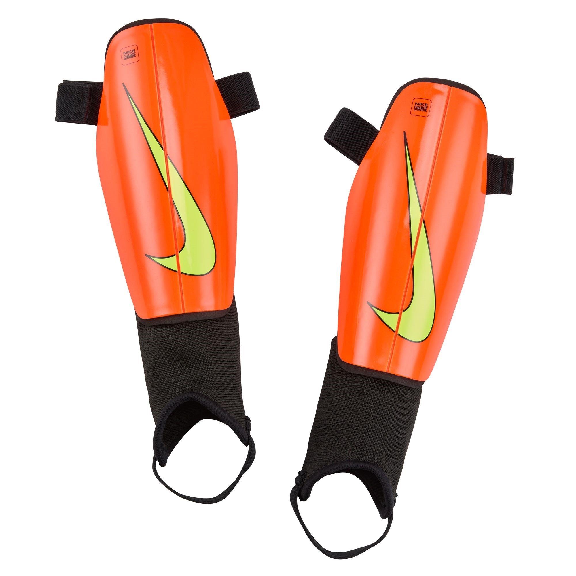 Nike Men's Charge Shin Guards - Orange/Black - Medium