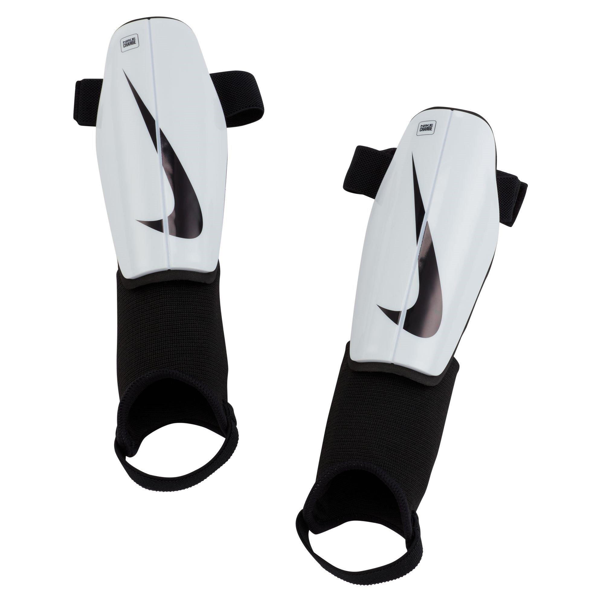 Nike  Kids Charge Shin Guard Juniors - White/Black - Medium Jnr