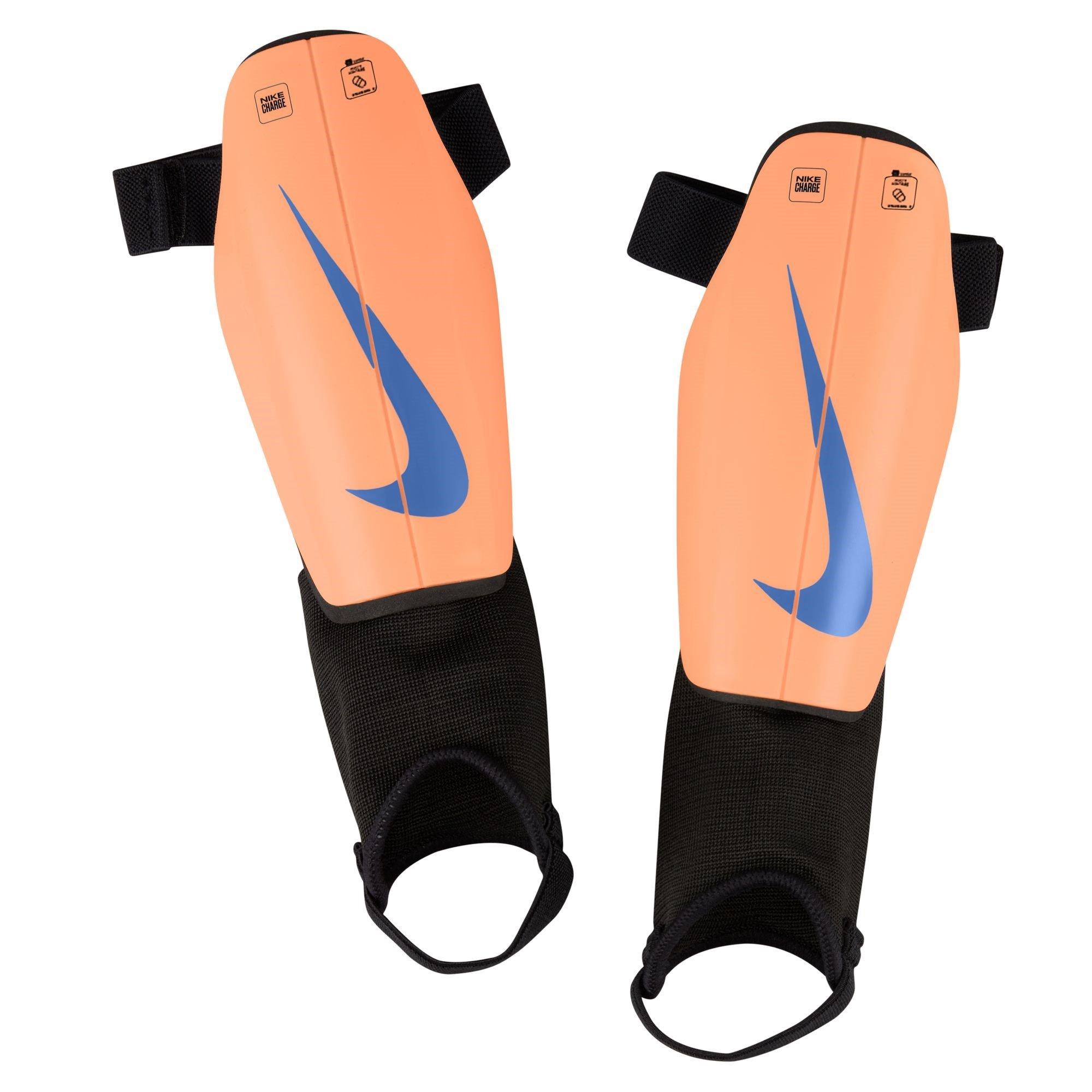Nike  Kids Charge Shin Guard Juniors - Orange/Blue - Small Jnr