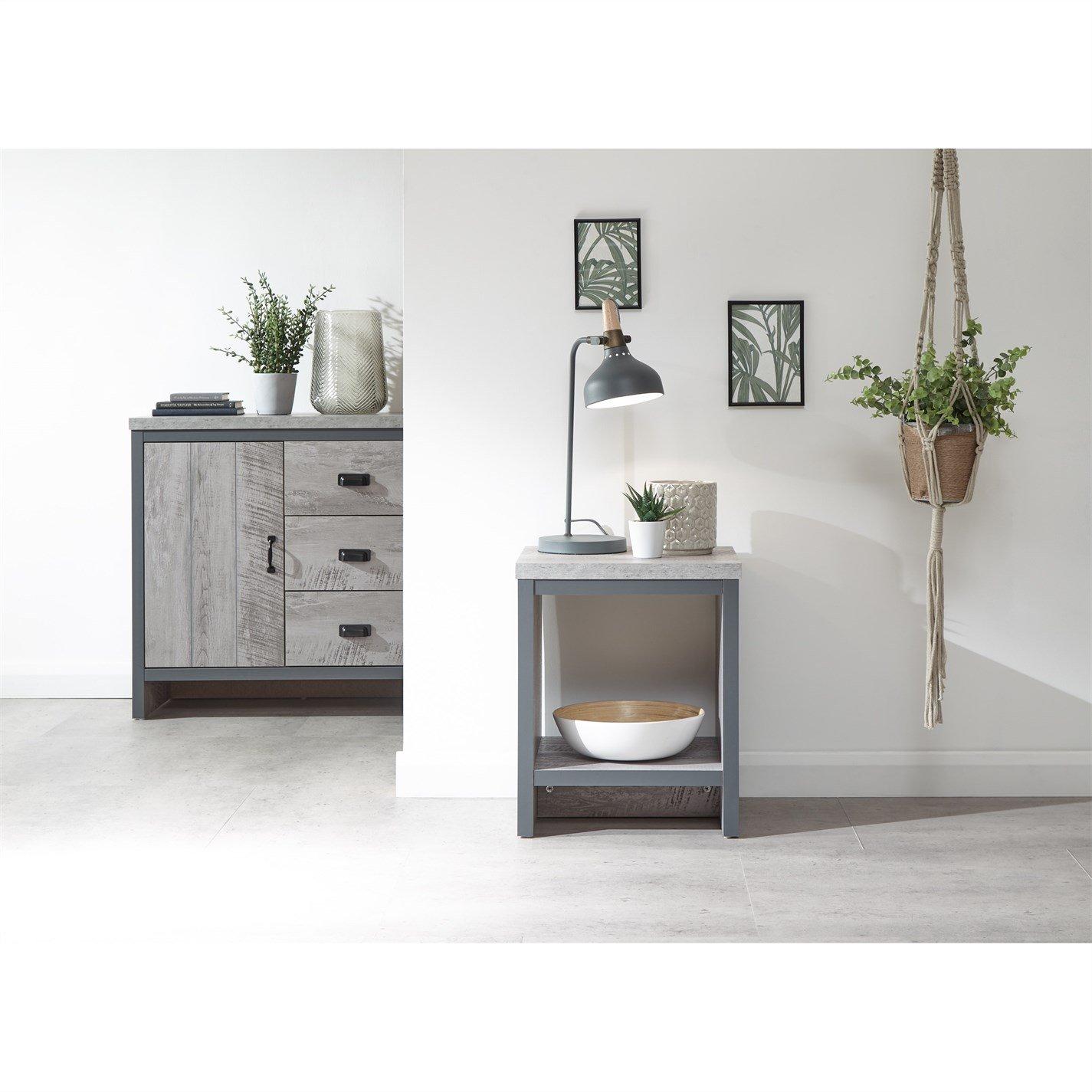 Gfw Boston Simple Lamp Table In Grey