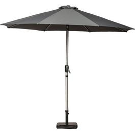 Royalcraft 2.5m Grey Brushed Aluminium Crank and Tilt Parasol