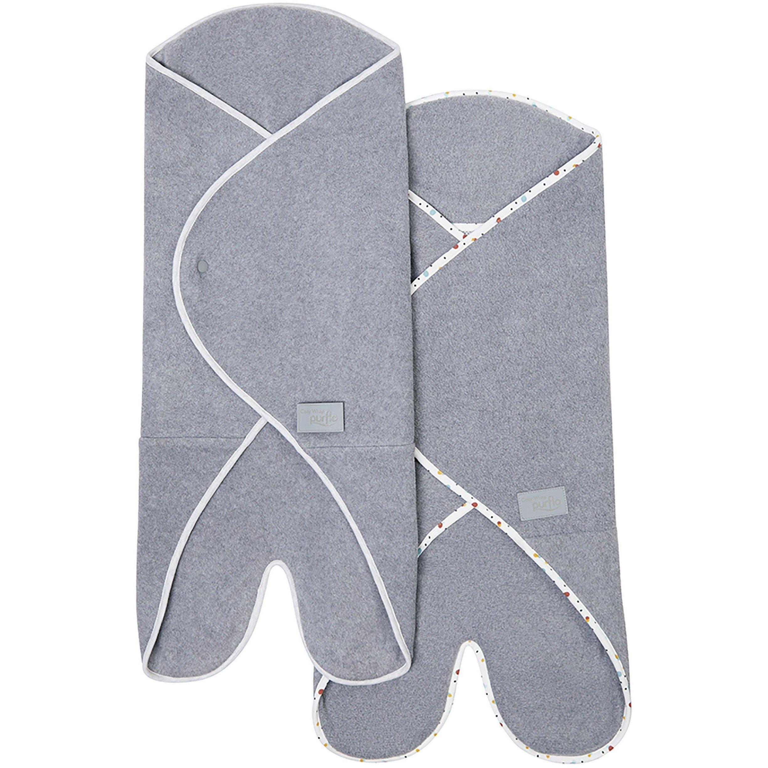 Grey - Purflo - Cosy Wrap Travel Blanket in Minimal Grey - 7