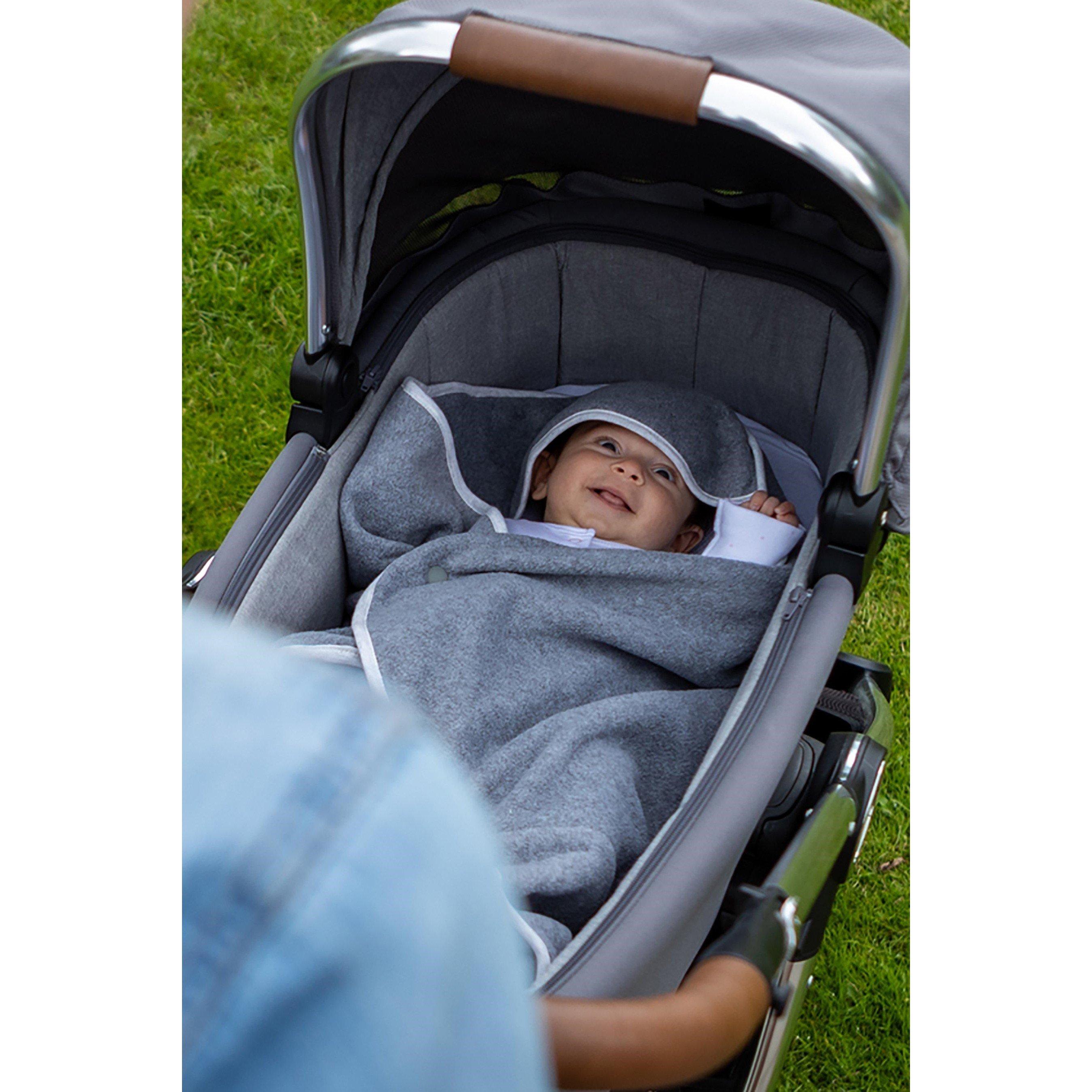 Grey - Purflo - Cosy Wrap Travel Blanket in Minimal Grey - 8