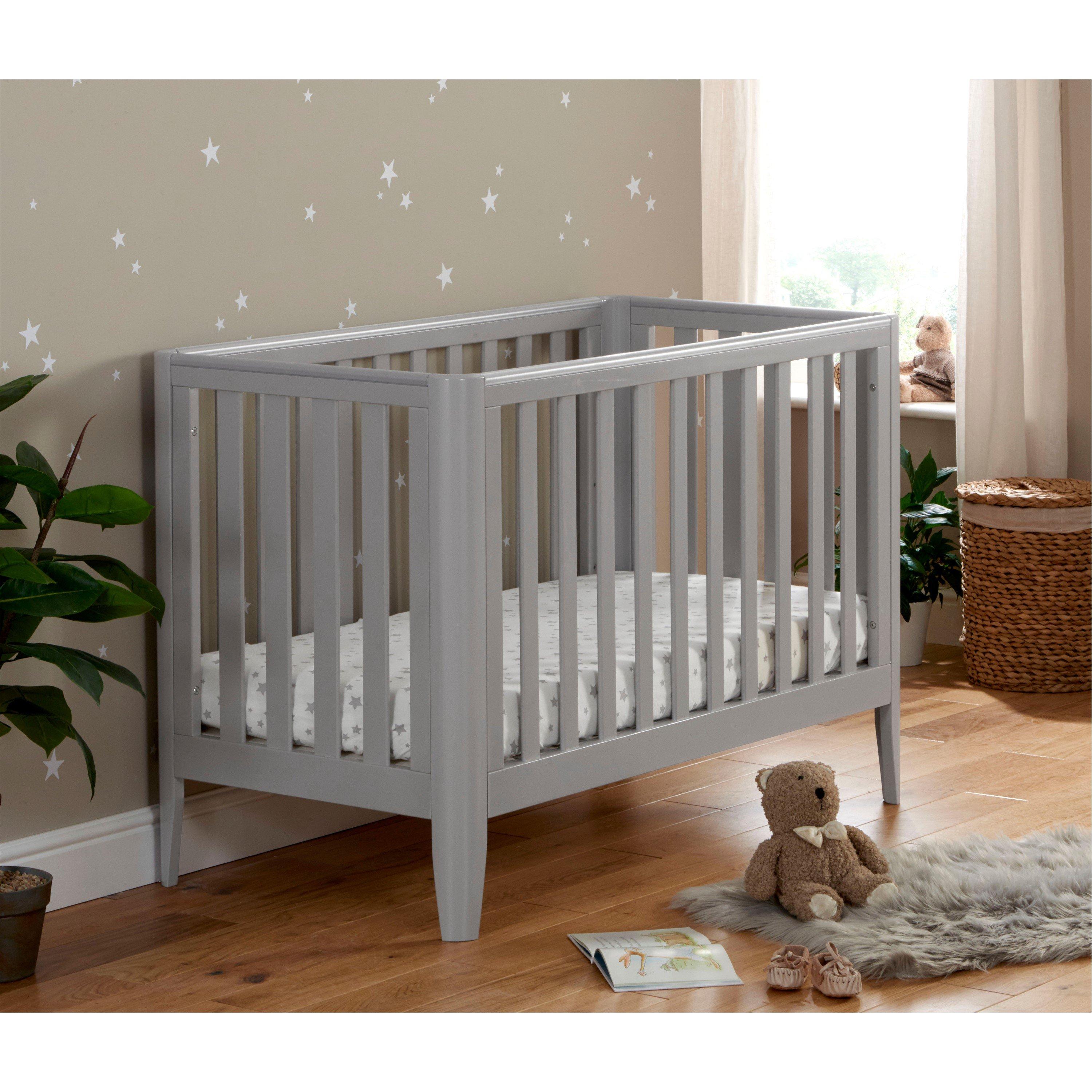 Grey - Babymore - Iris Cot Bed – Grey - 2